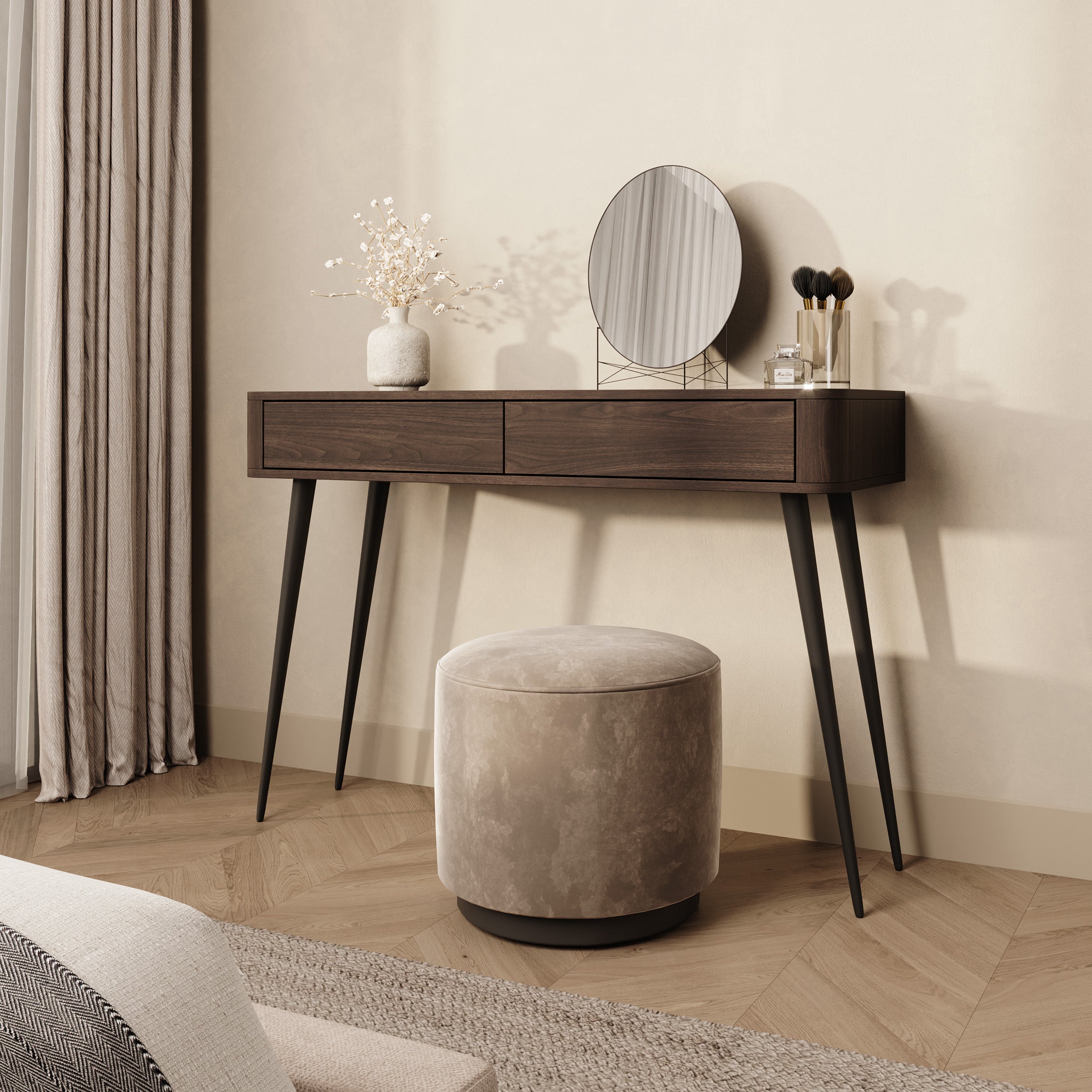 Mahaai - Kaptafel - Walnootpatroon - 115x40x77 cm