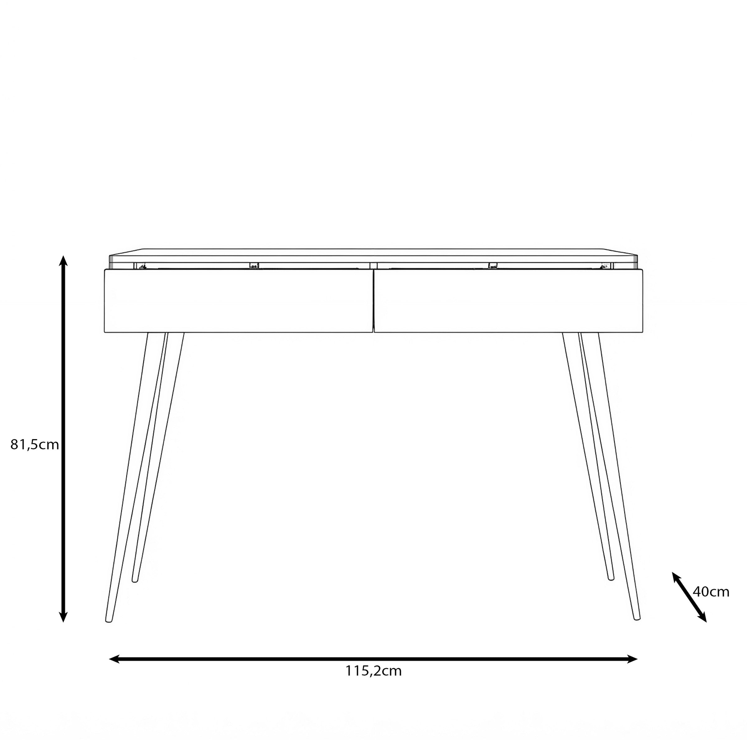 Mahaai - Kaptafel - Walnootpatroon - 115x40x77 cm