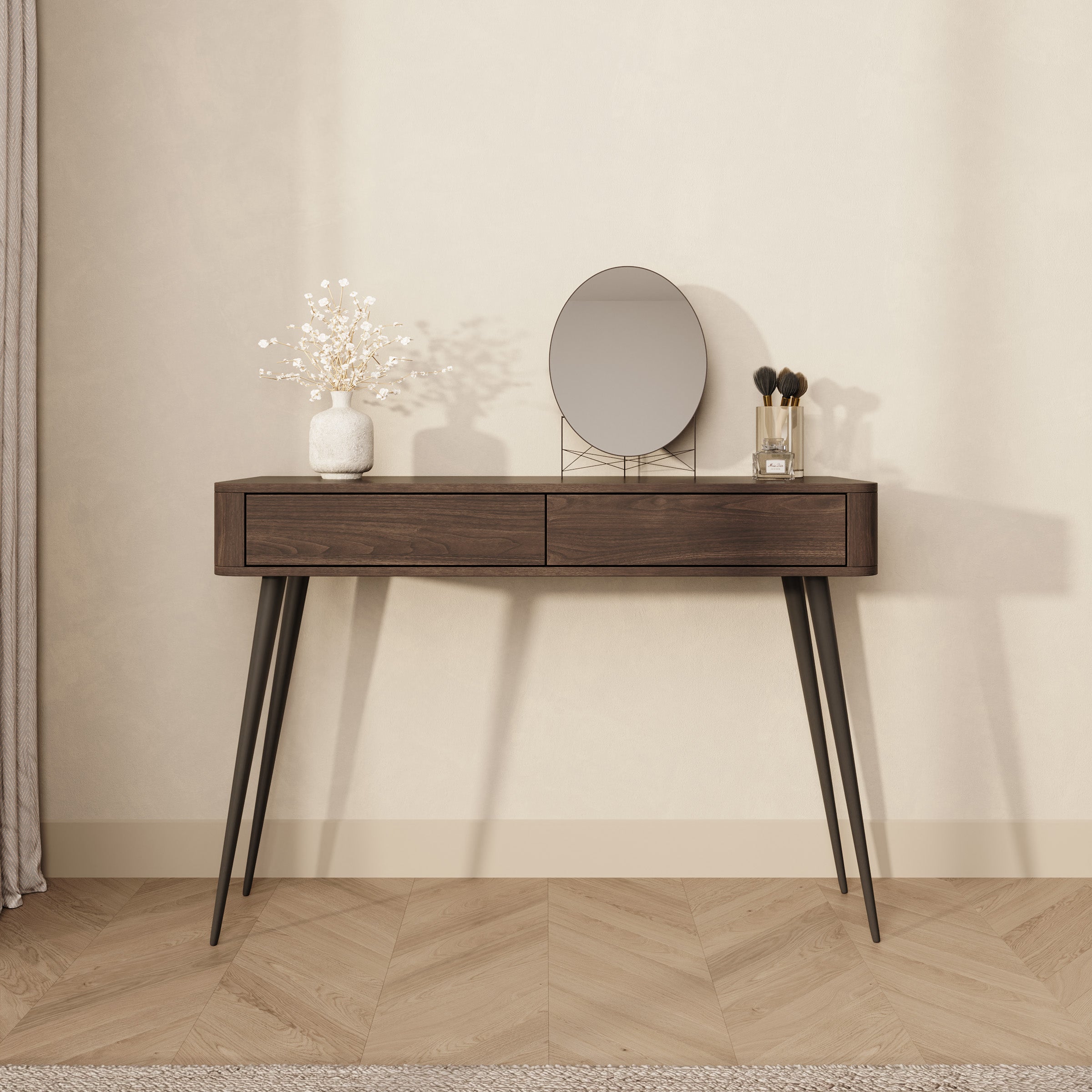 Mahaai - Kaptafel - Walnootpatroon - 115x40x77 cm