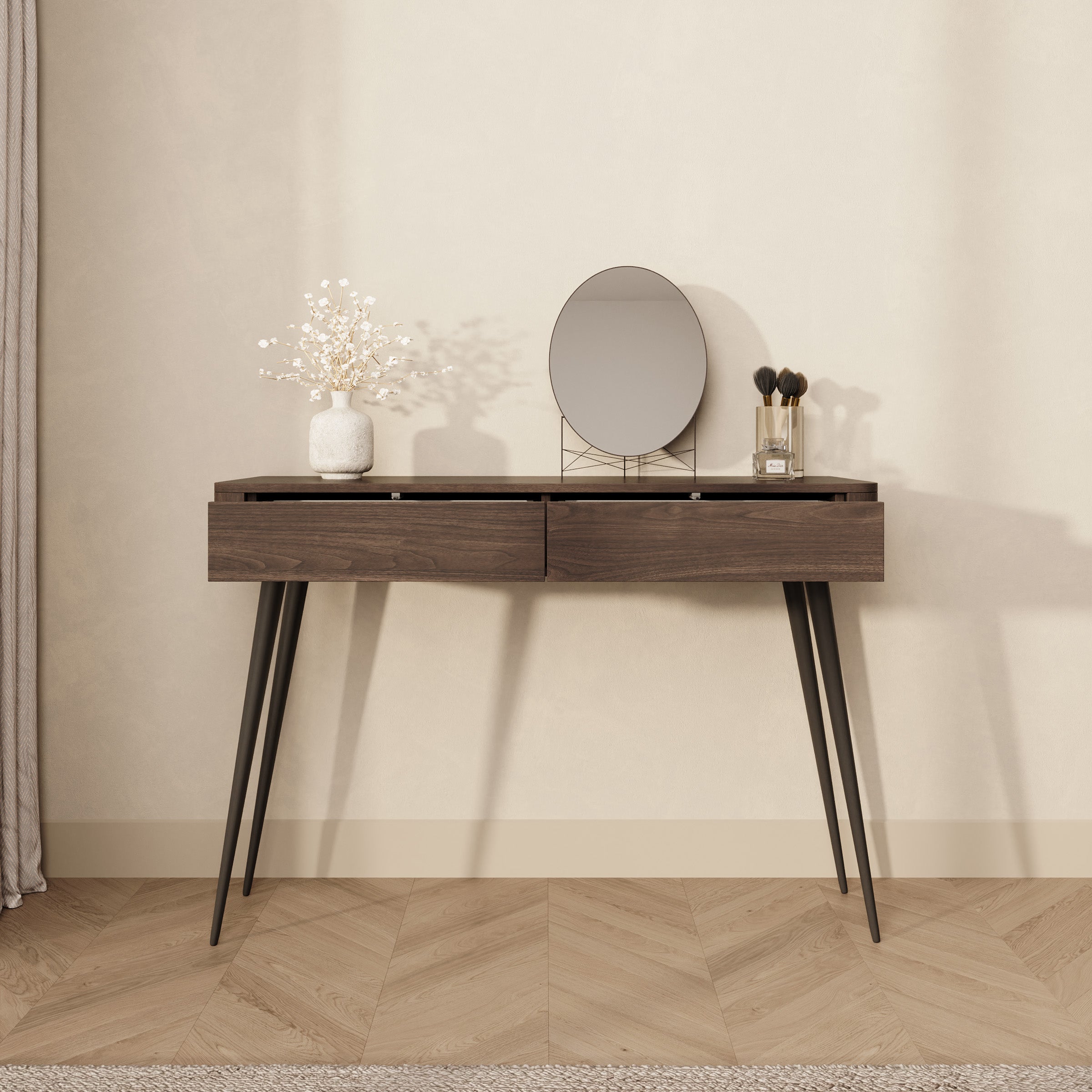 Mahaai - Kaptafel - Walnootpatroon - 115x40x77 cm