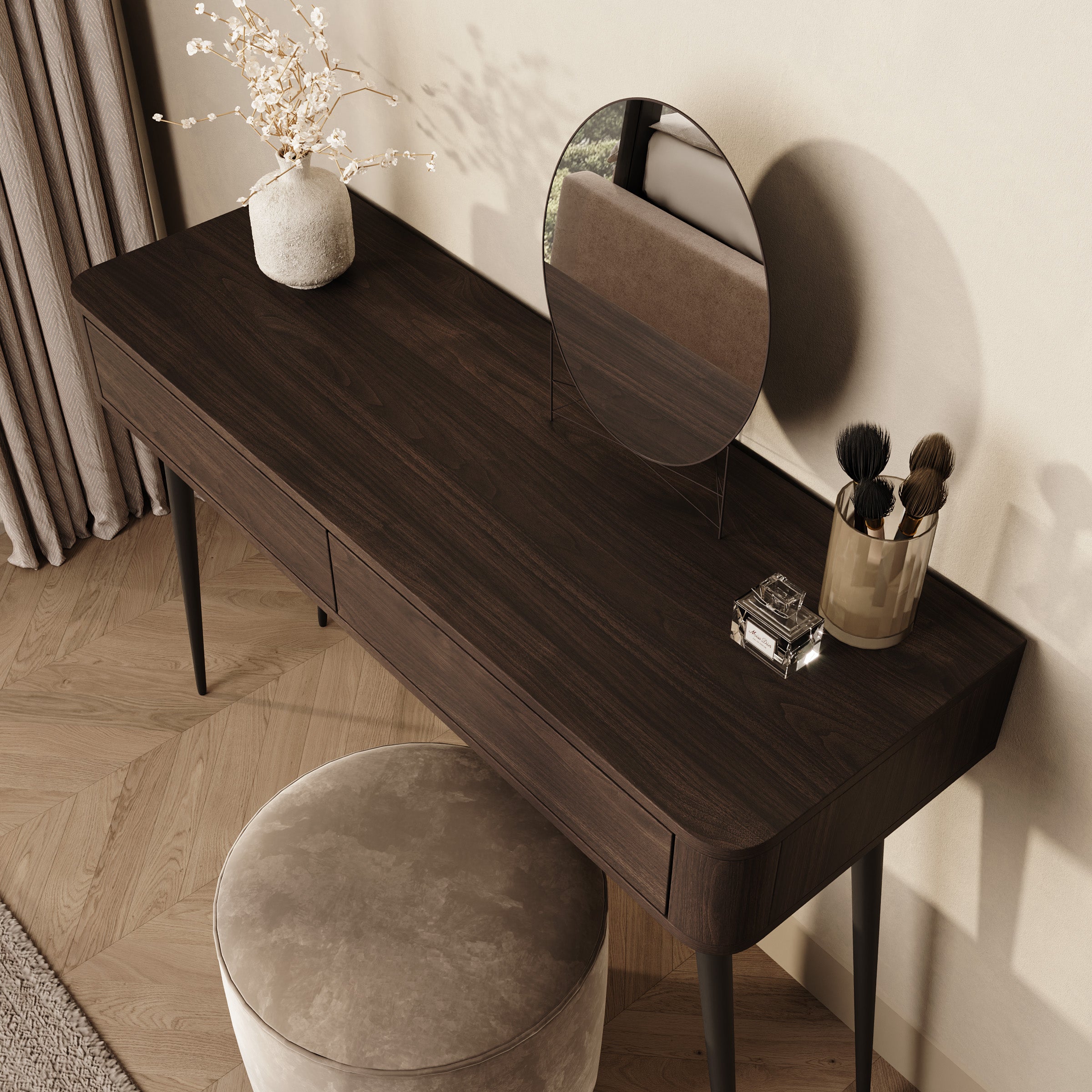 Mahaai - Kaptafel - Walnootpatroon - 115x40x77 cm