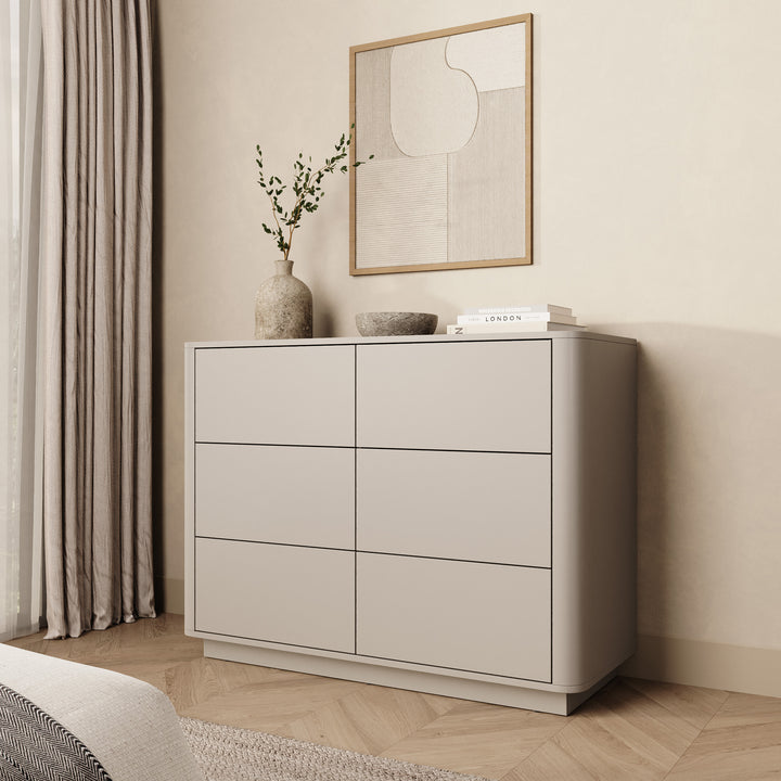 Mahaai - Ladekast met 6 lades - Beige - 115x40x86 cm