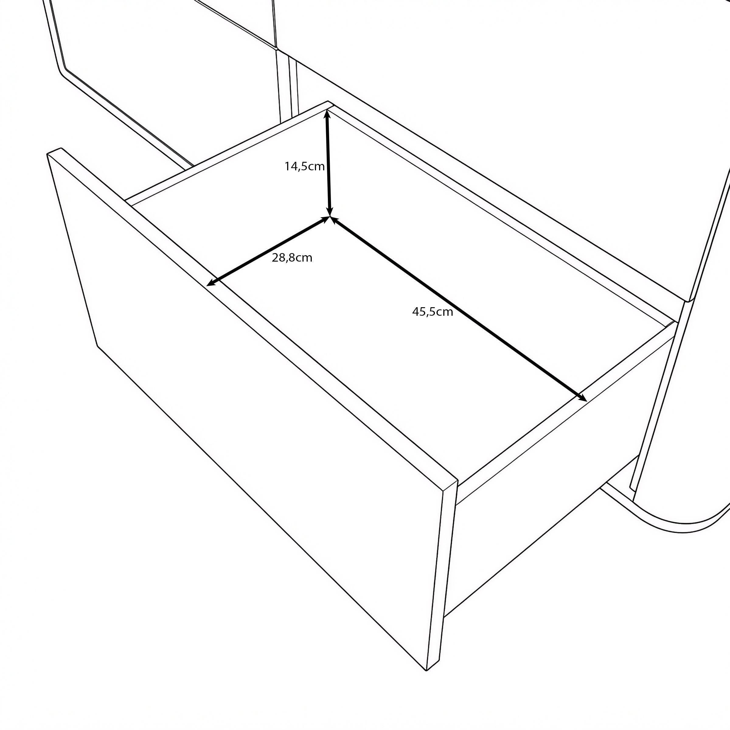 Mahaai - Ladekast met 6 lades - Walnootpatroon - 115x40x86 cm