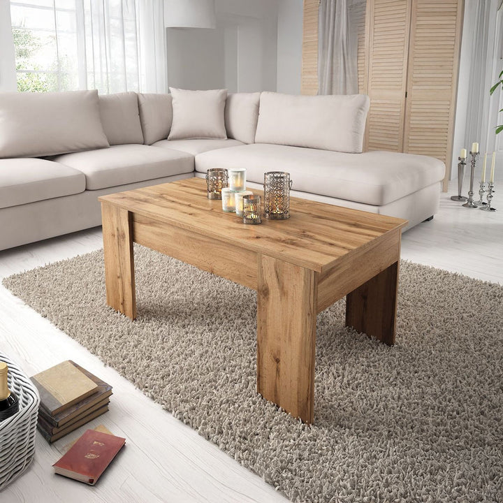 Malia - Salontafel met opbergruimte - Eiken - 100x56x45 cm