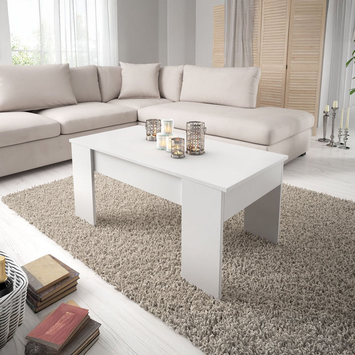 Malia - Salontafel met opbergruimte - Wit - 100x56x45 cm