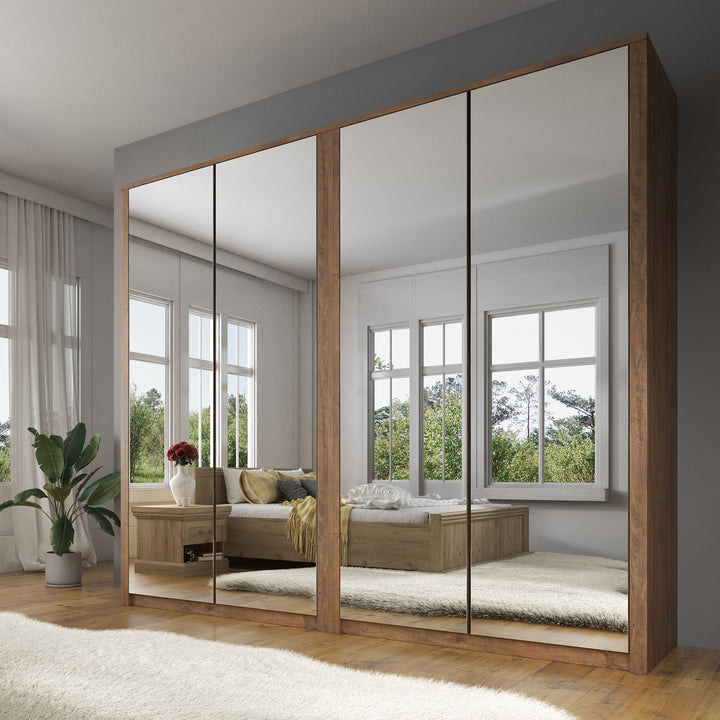 Malibu - Kledingkast 4-deurs - Eiken - 227x53x197 cm