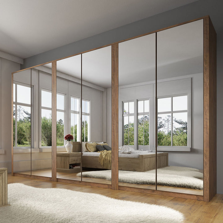 Malibu - Kledingkast 6-deurs - Eiken 340x53x197 cm