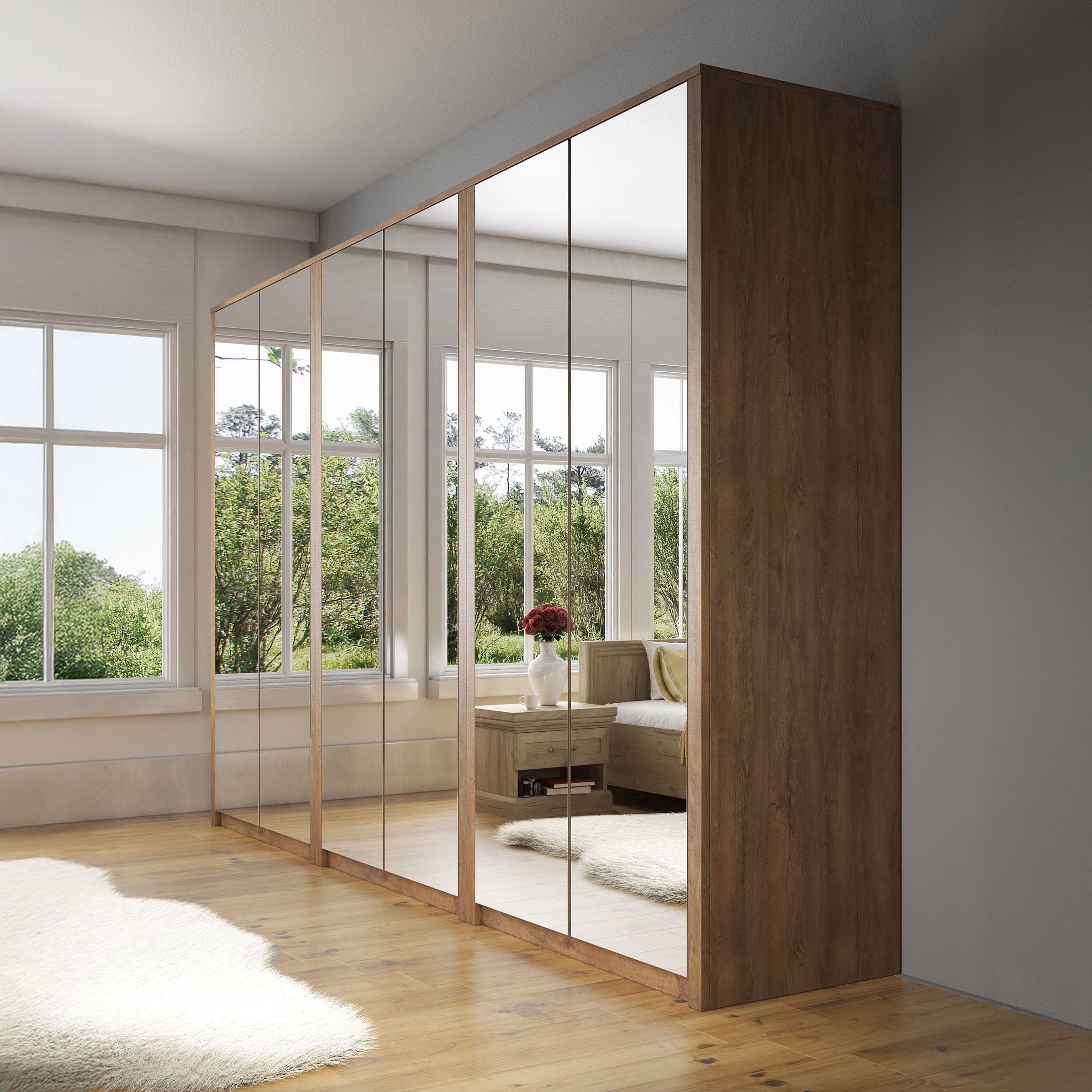 Malibu - Kledingkast 6-deurs - Eiken 340x53x197 cm