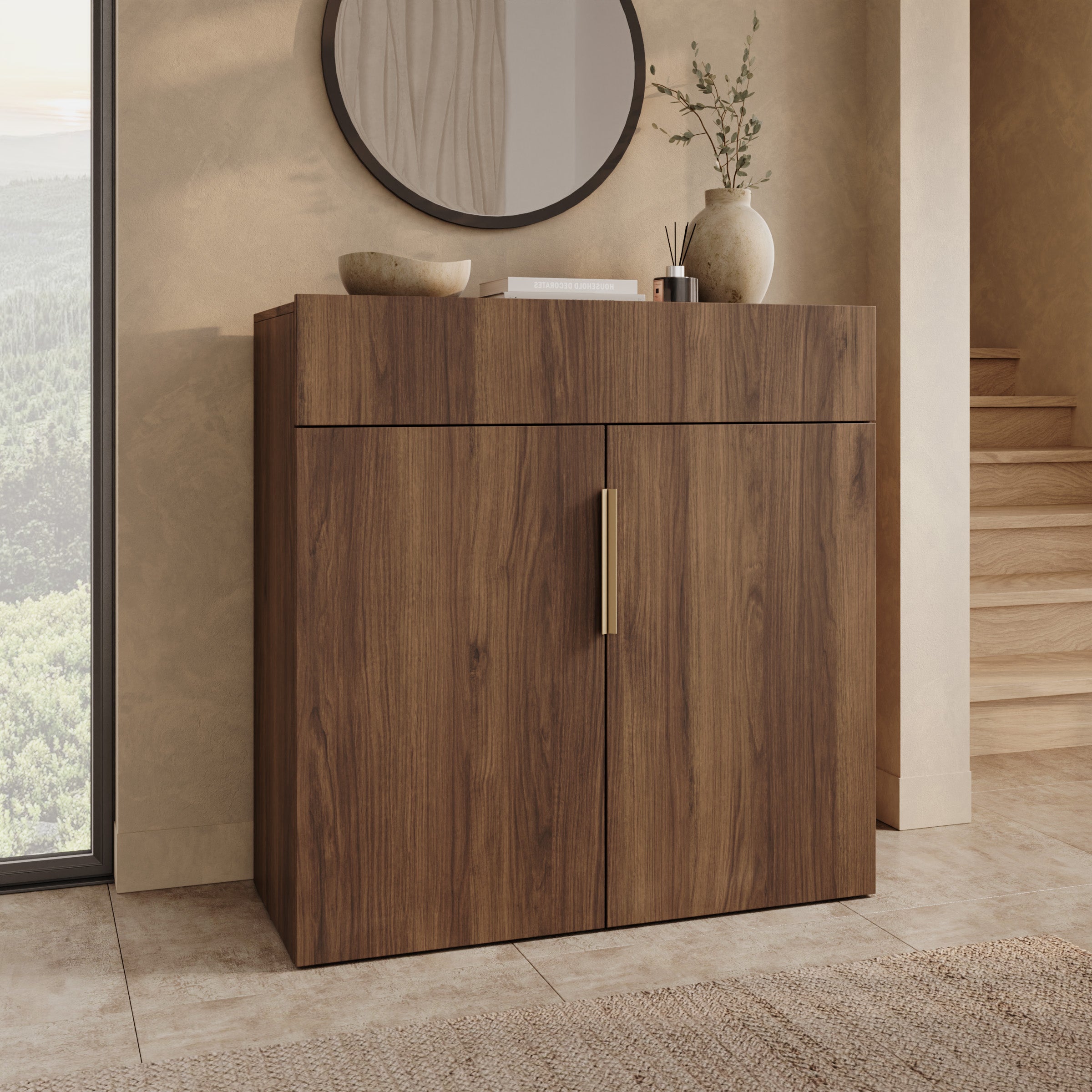 Malmok - Dressoir - Walnootpatroon - 100x42x100 cm