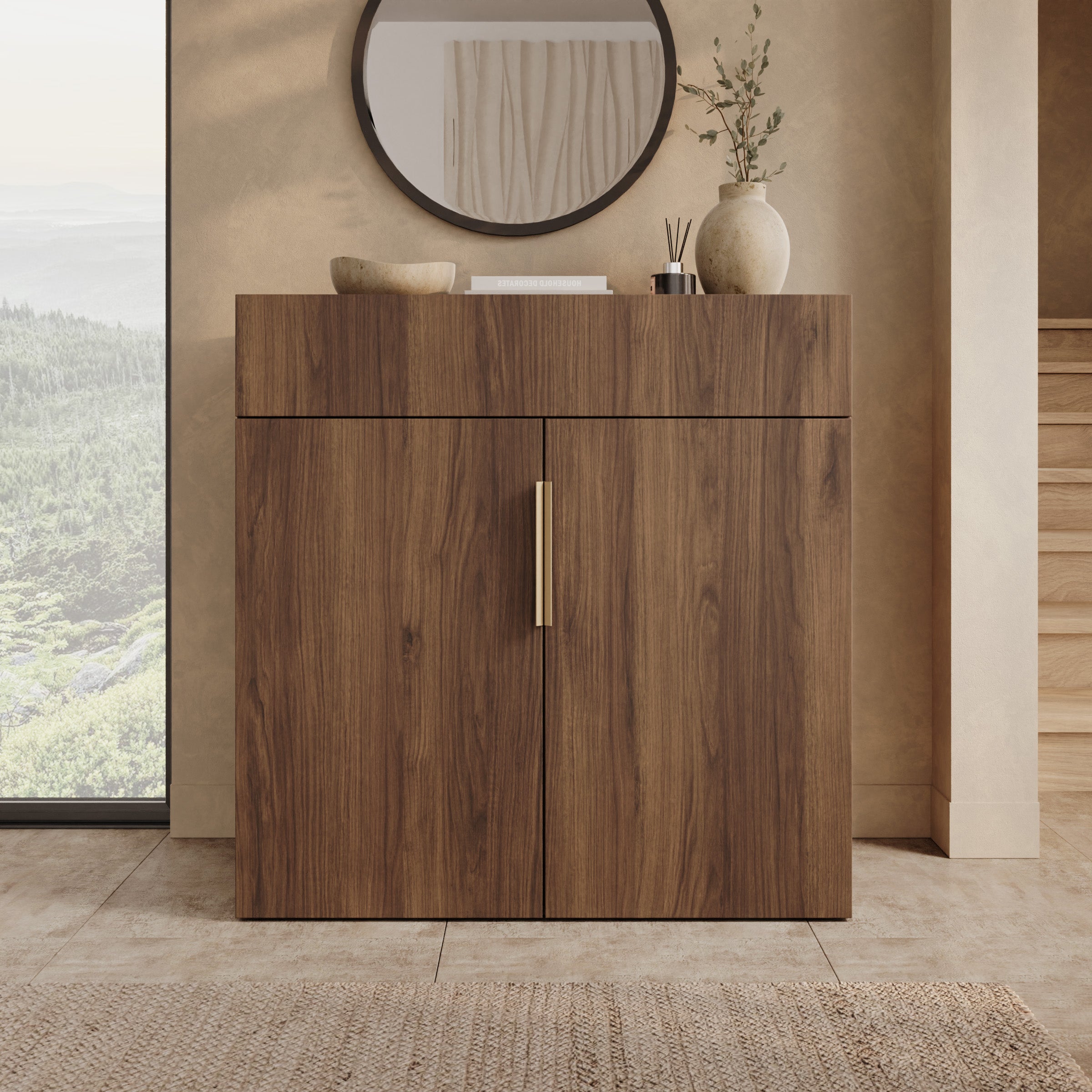 Malmok - Dressoir - Walnootpatroon - 100x42x100 cm