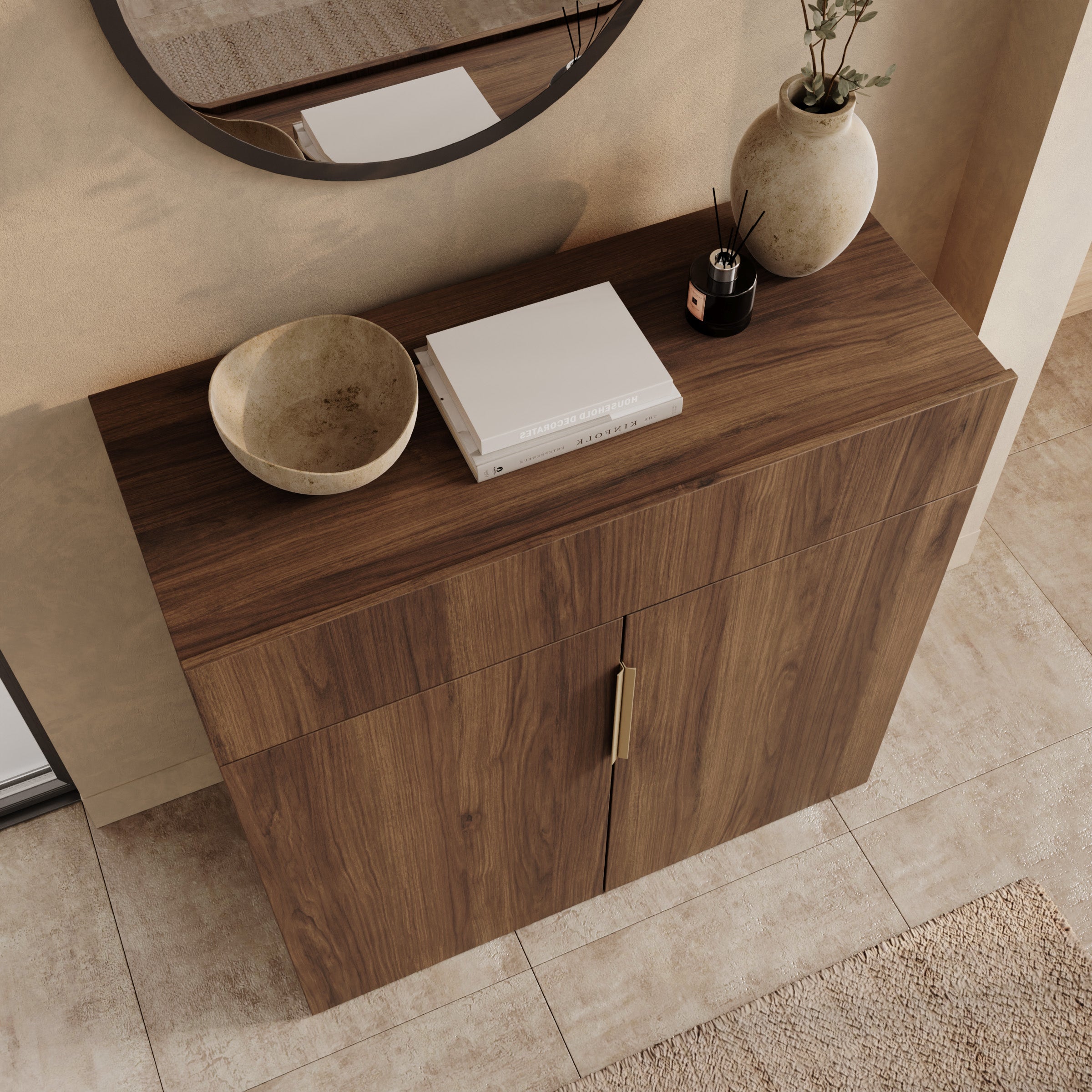 Malmok - Dressoir - Walnootpatroon - 100x42x100 cm