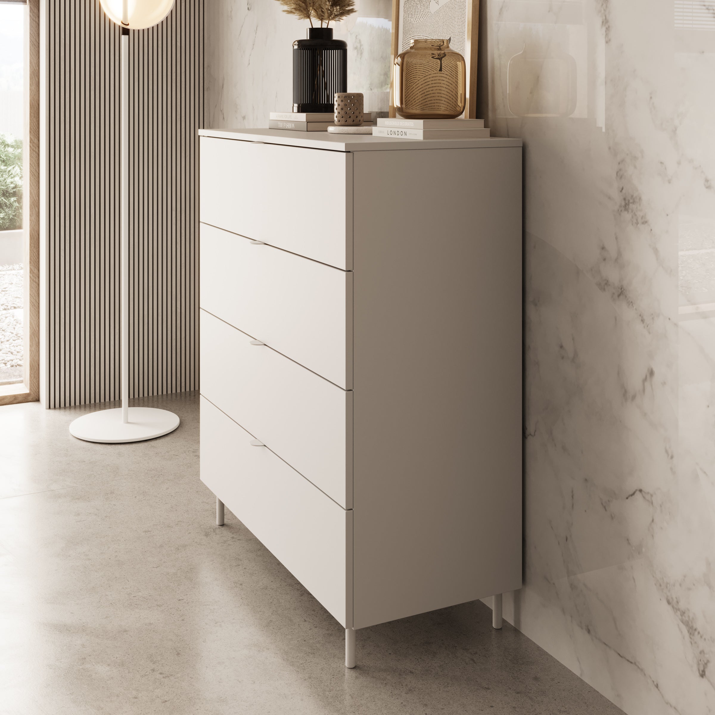 Malvare - Ladekast - Wit - 90x103x41 cm me