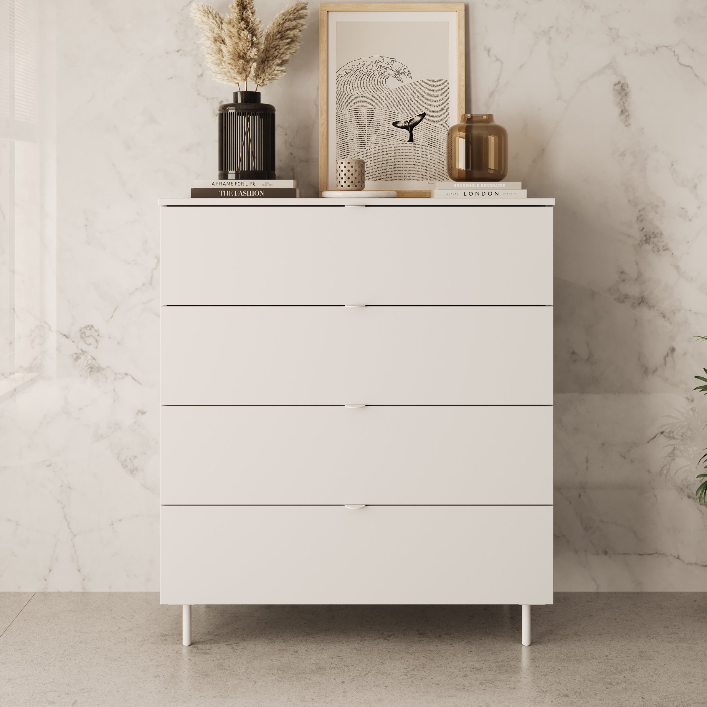 Malvare - Ladekast - Wit - 90x103x41 cm me