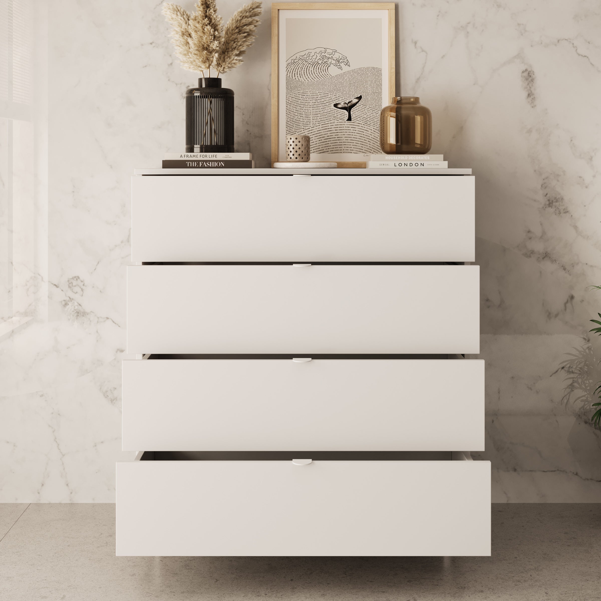 Malvare - Ladekast - Wit - 90x103x41 cm me