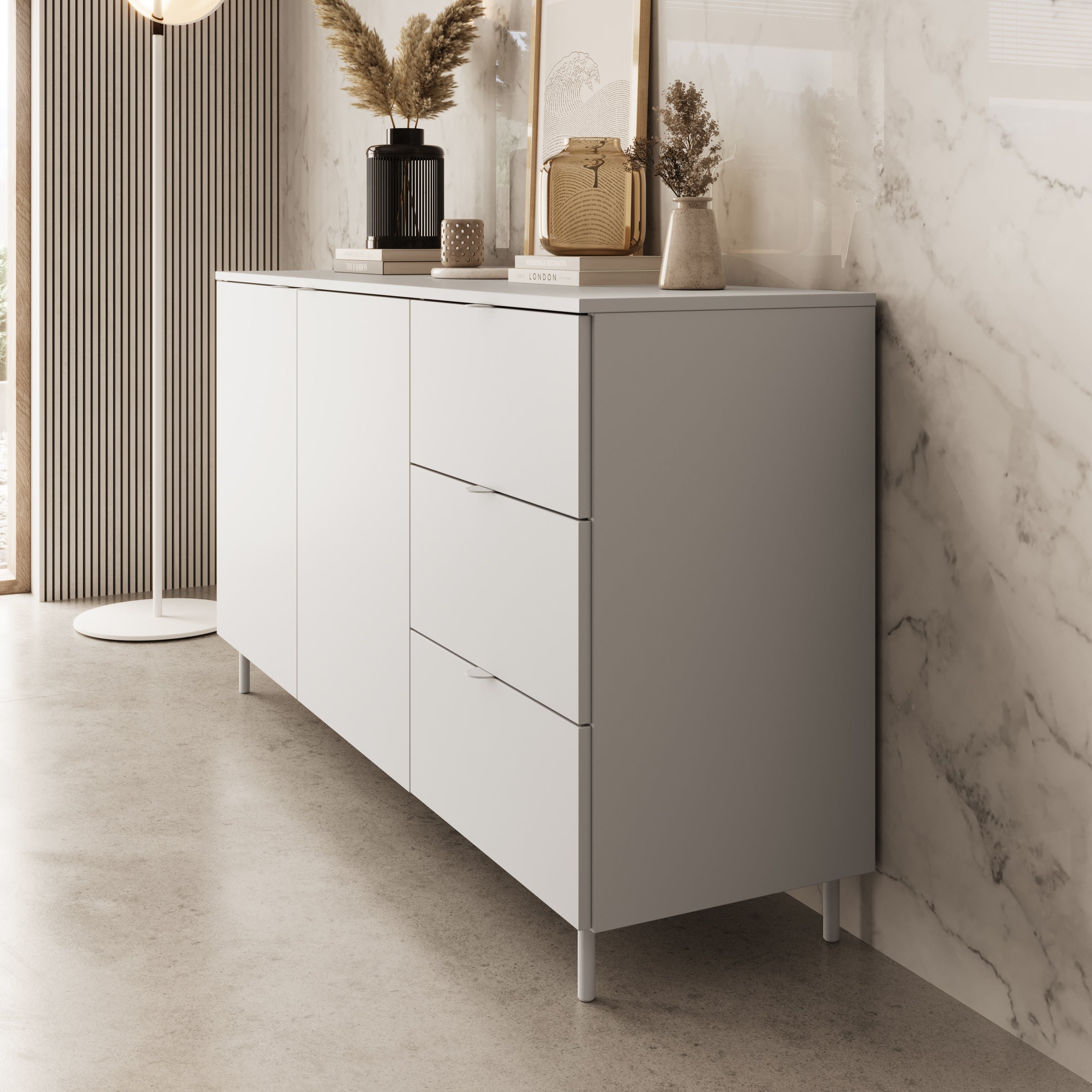 Malvare 2 - Dressoir - Wit - 150x41x80 cm