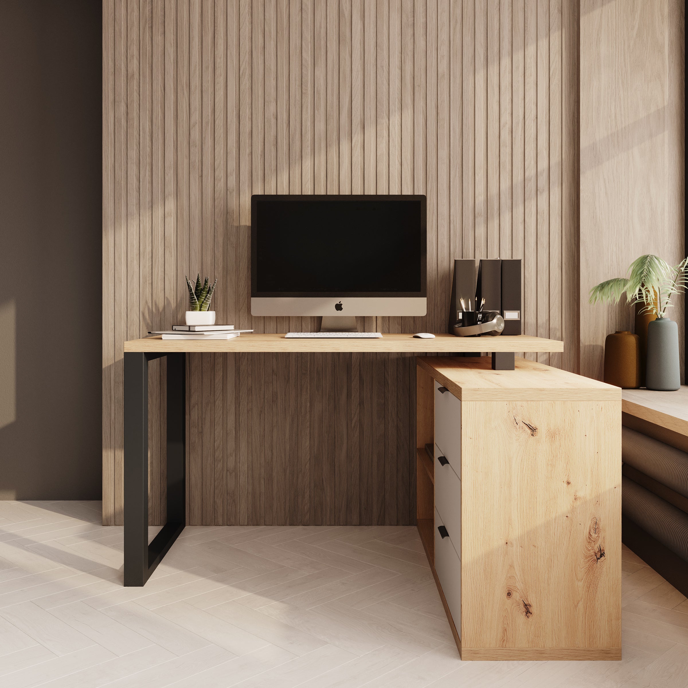 Manhattan 2 - Bureau - Eiken - 135x65x75 cm