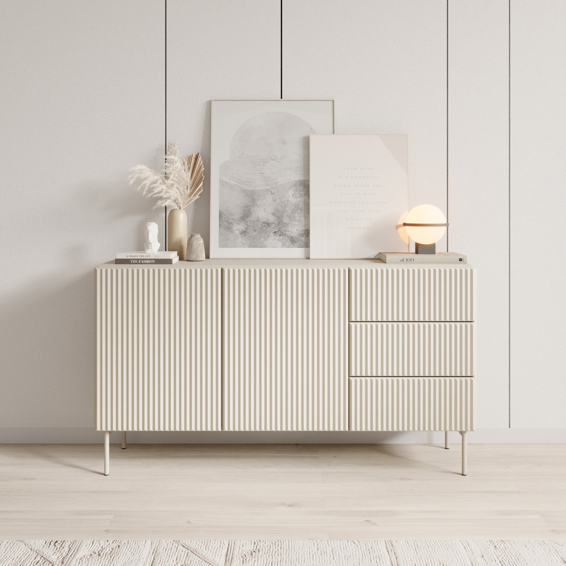 Marajo - Dressoir - Beige - 147x40x81 cm