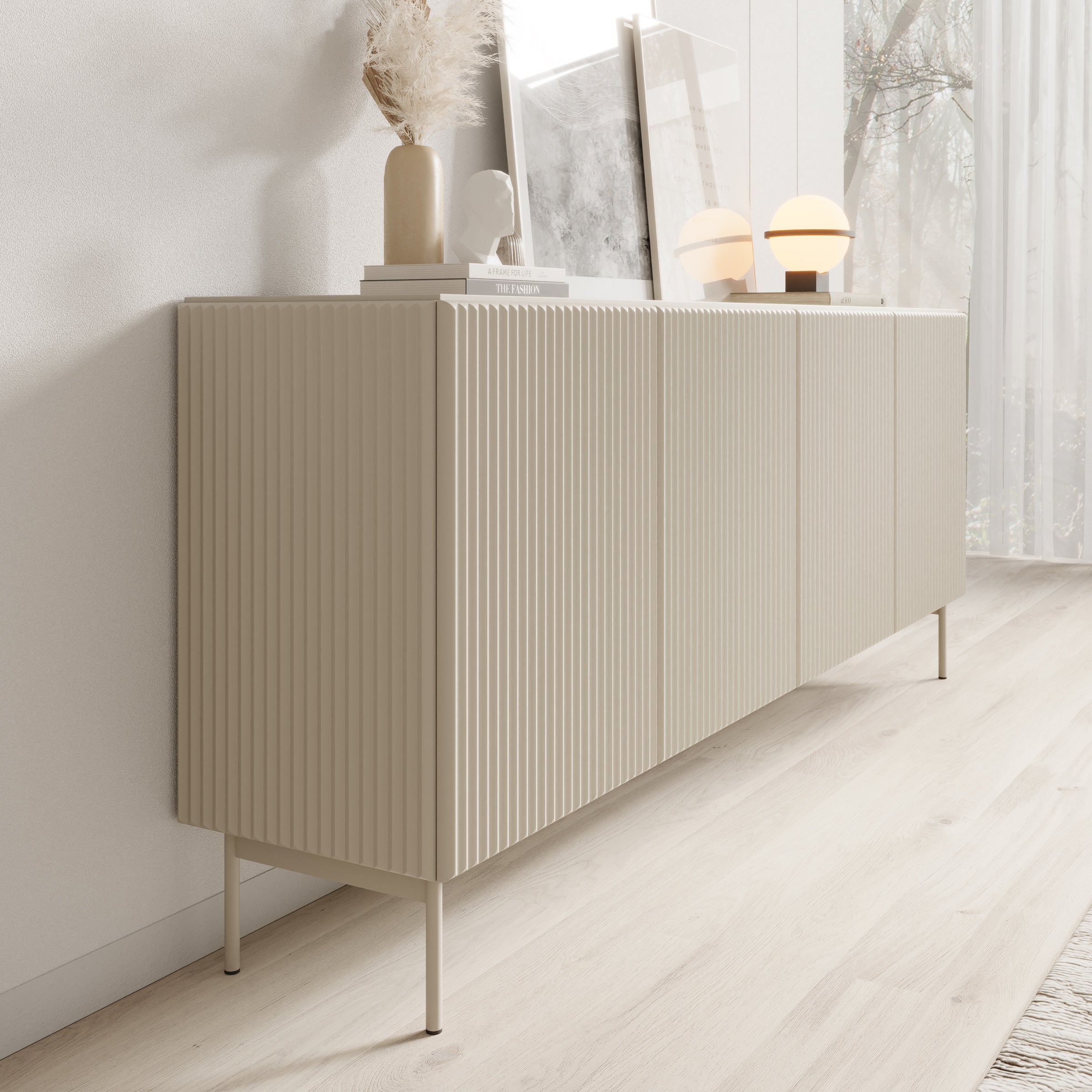 Marajo - Dressoir - Beige - 195x40x81 cm