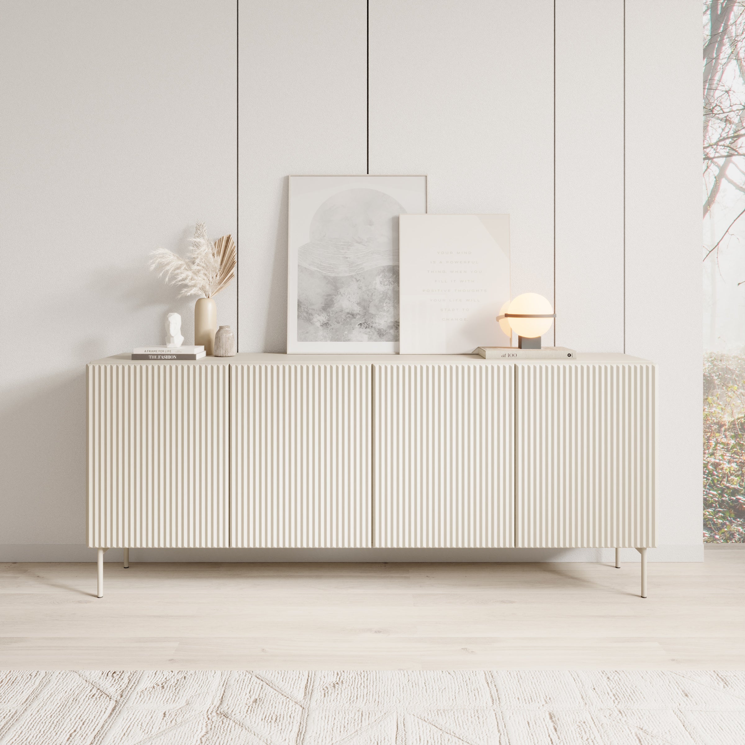 Marajo - Dressoir - Beige - 195x40x81 cm