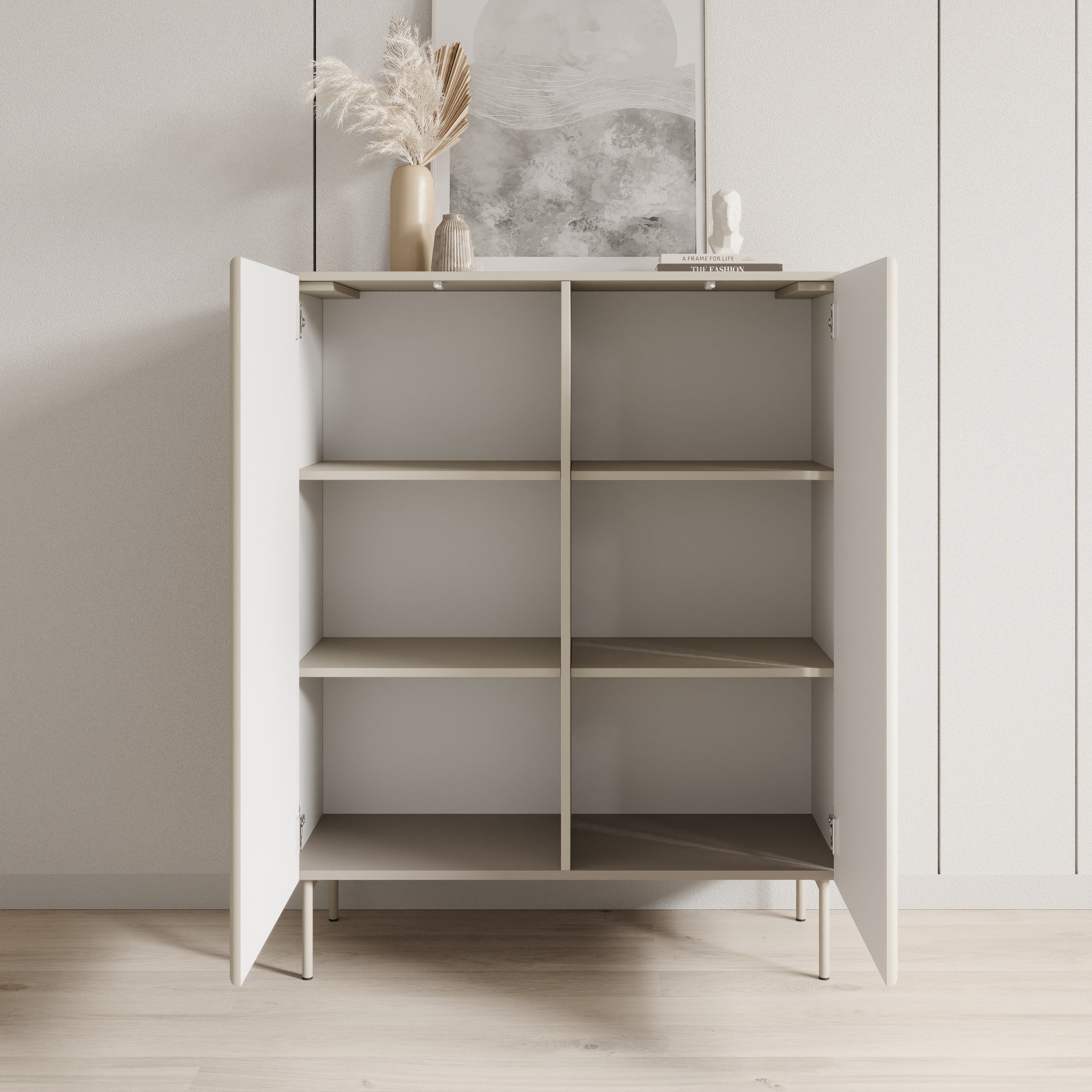 Marajo - Dressoir - Beige - 99x40x123 cm
