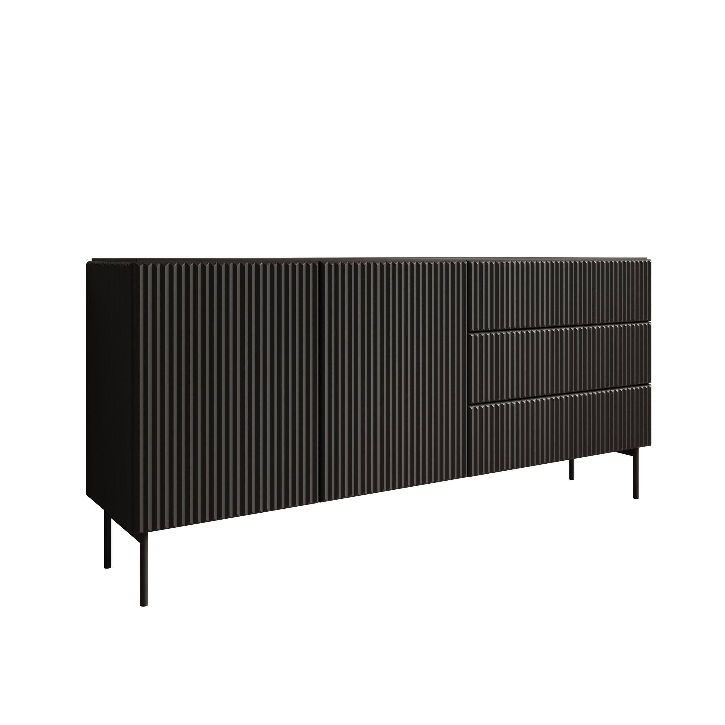 Marajo - Dressoir - Zwart - 177x40x81 cm
