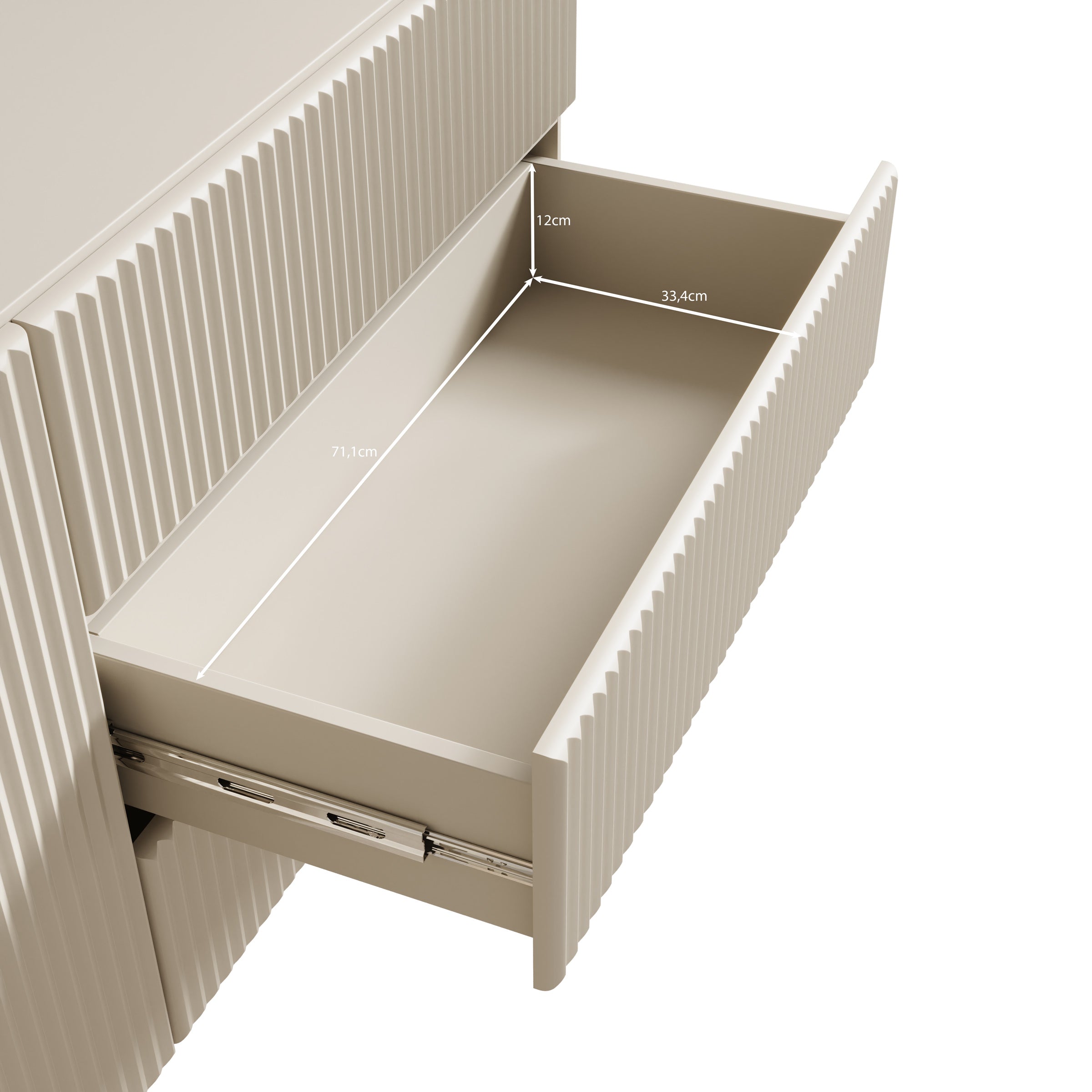 Marajo - Dressoir - Zwart - 177x40x81 cm