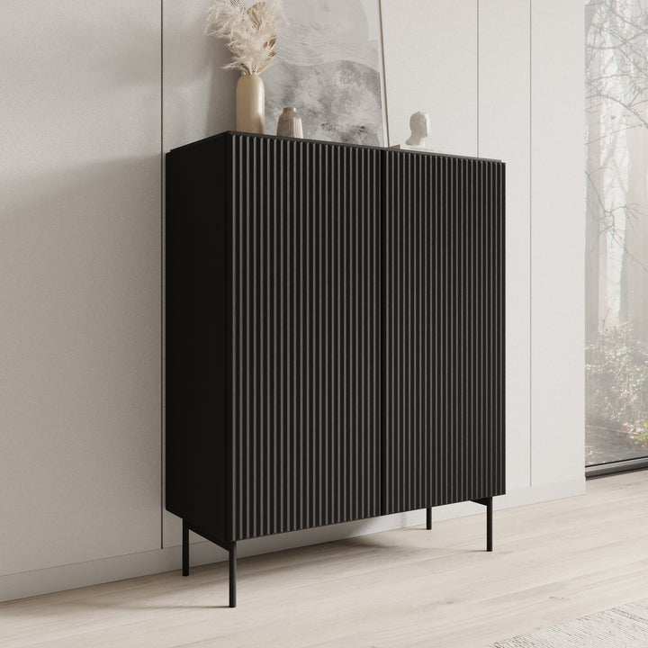 Marajo - Dressoir - Zwart - 99x40x123 cm