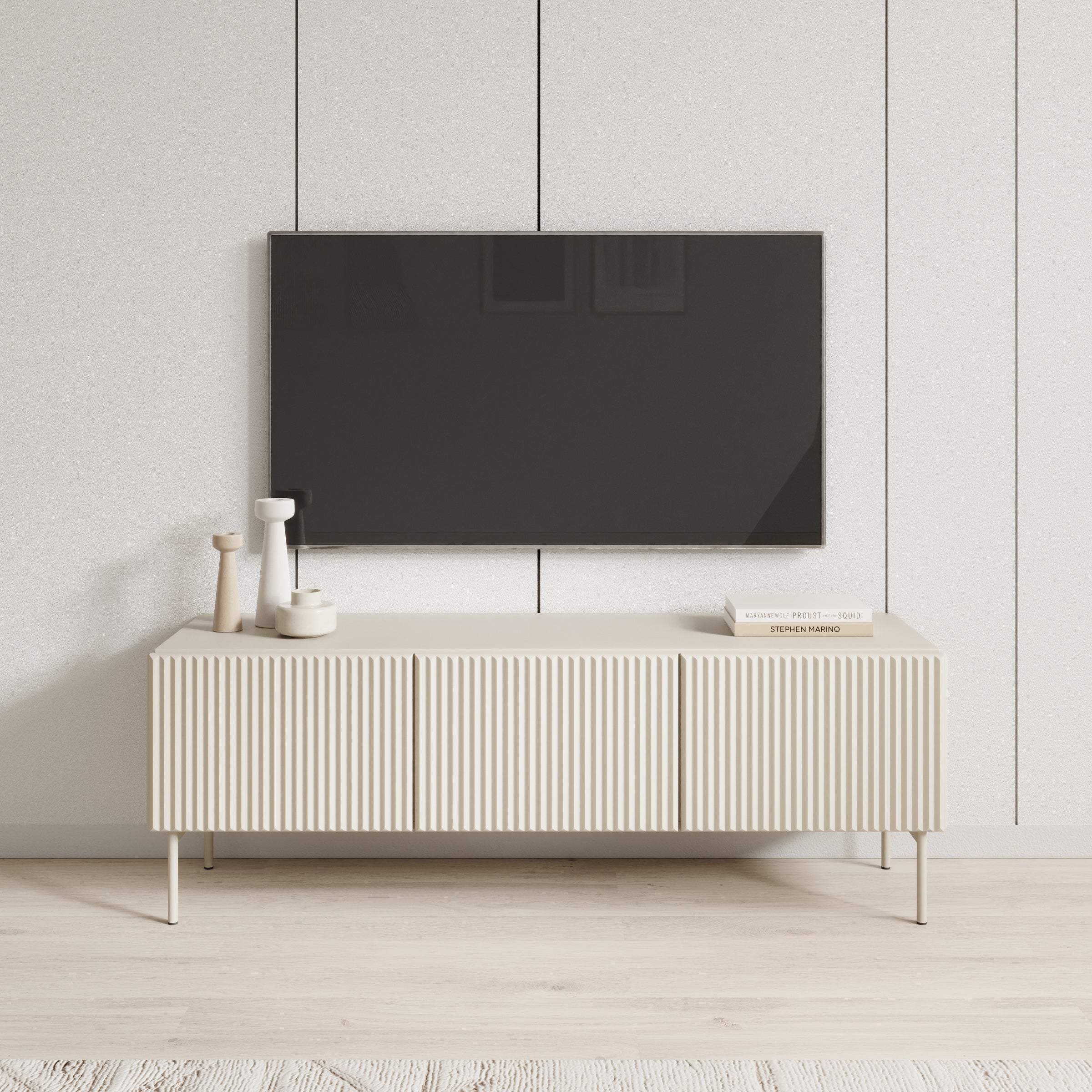 Marajo - TV-Meubel - Beige - 147x40x51 cm