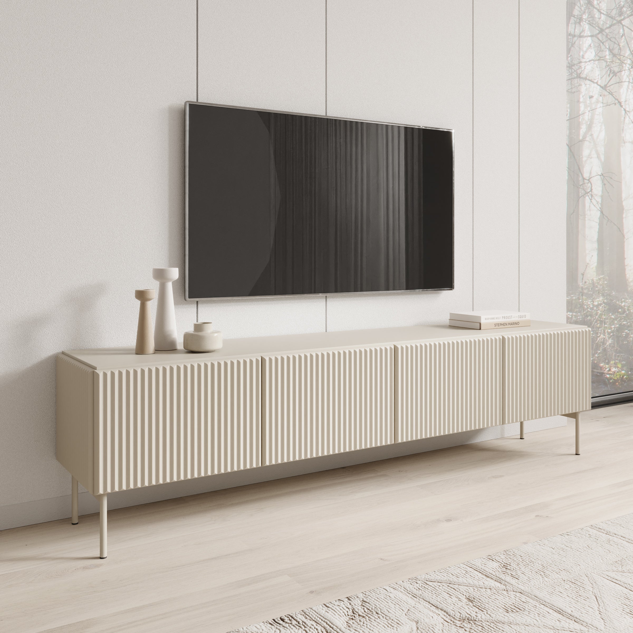 Marajo - TV-Meubel - Beige - 195x40x51 cm
