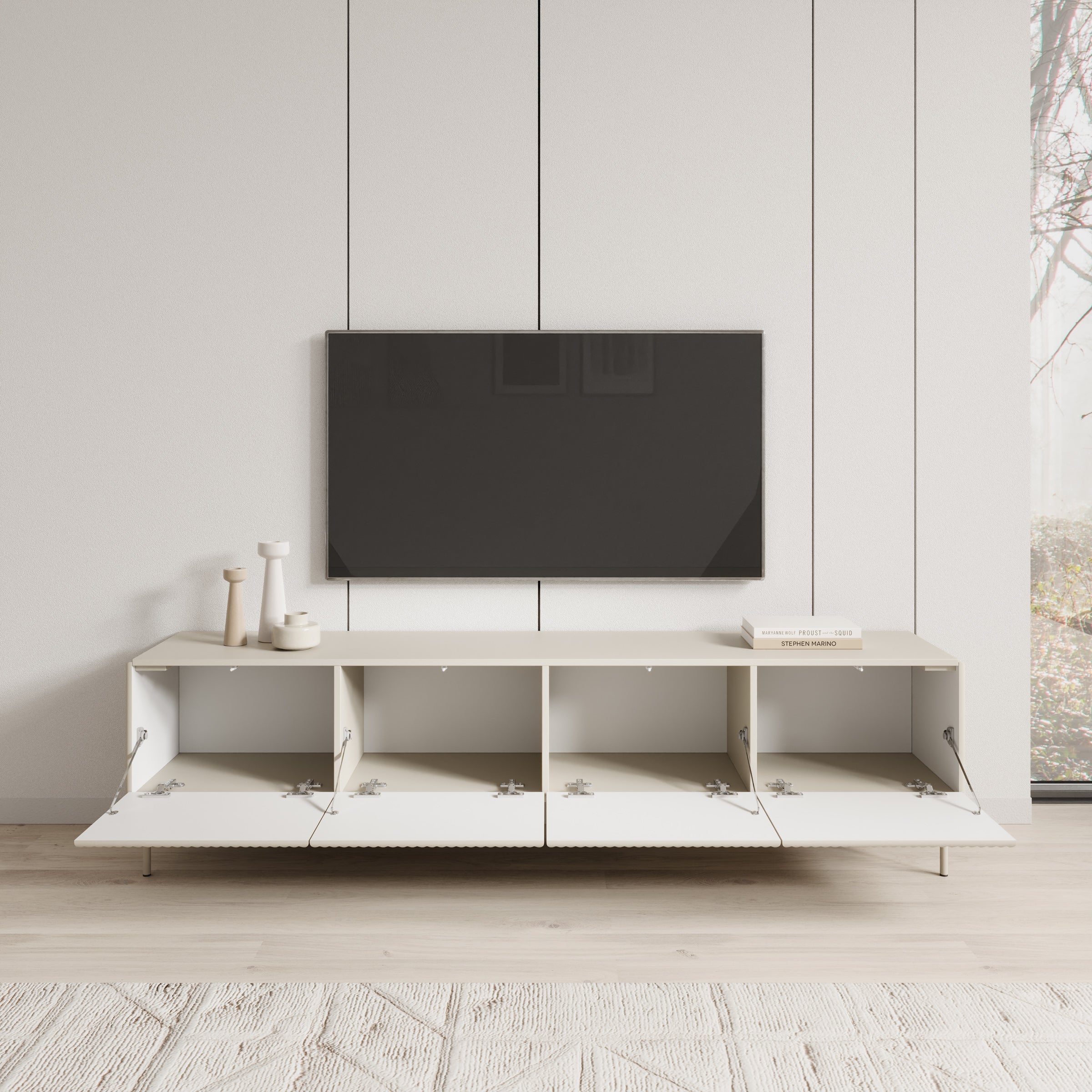 Marajo - TV-Meubel - Beige - 195x40x51 cm
