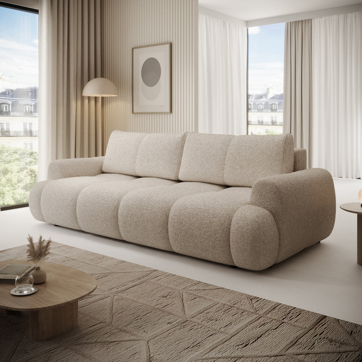 Maravilla - Slaapbank - Teddystof beige - 250x117x85 cm