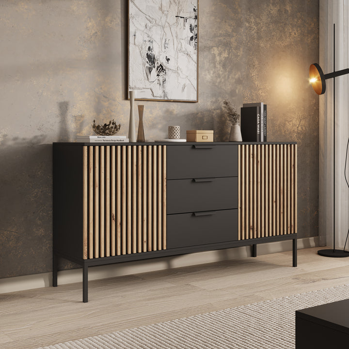 Marbella - Dressoir - Zwart - 150x40x80 cm