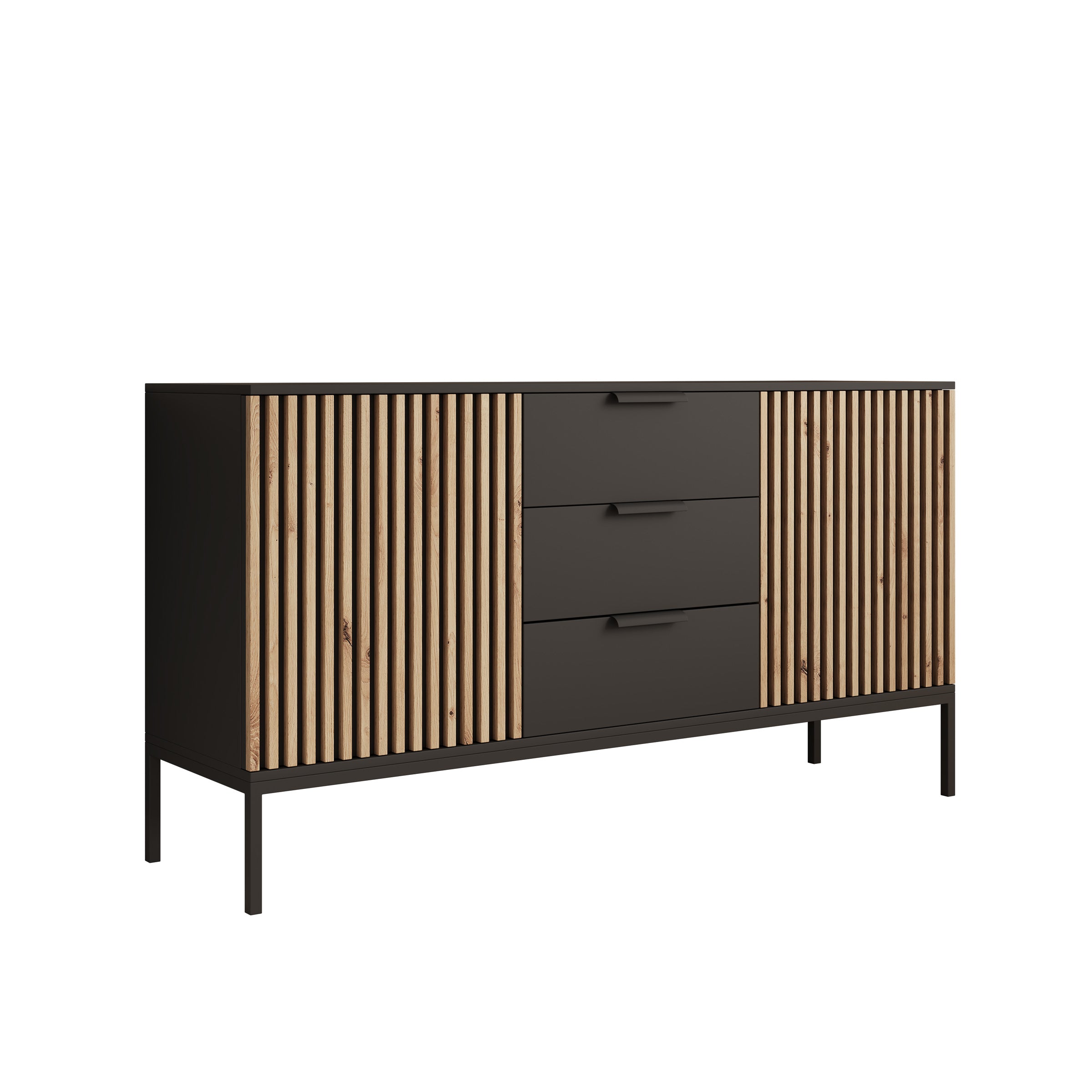 Marbella - Dressoir - Zwart - 150x40x80 cm