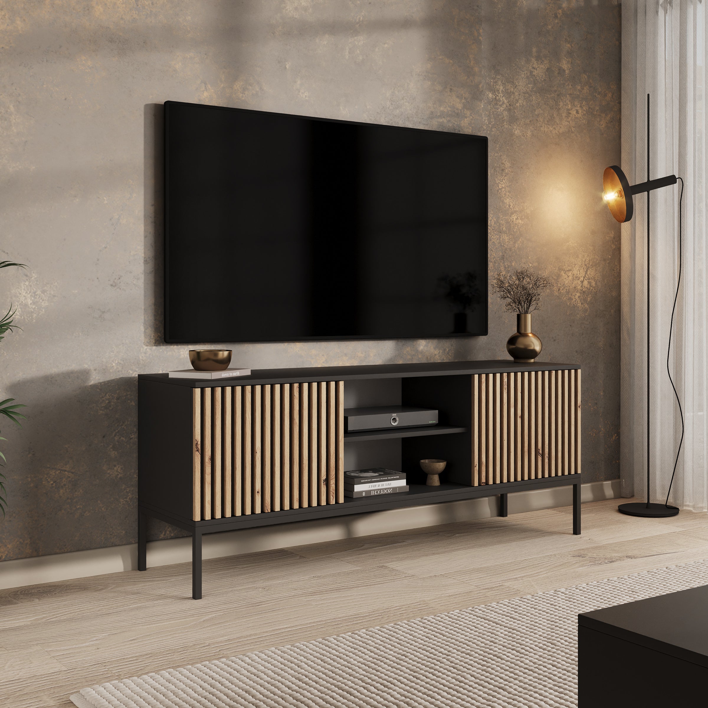 Marbella - TV-Meubel staand - Zwart - 150 cm