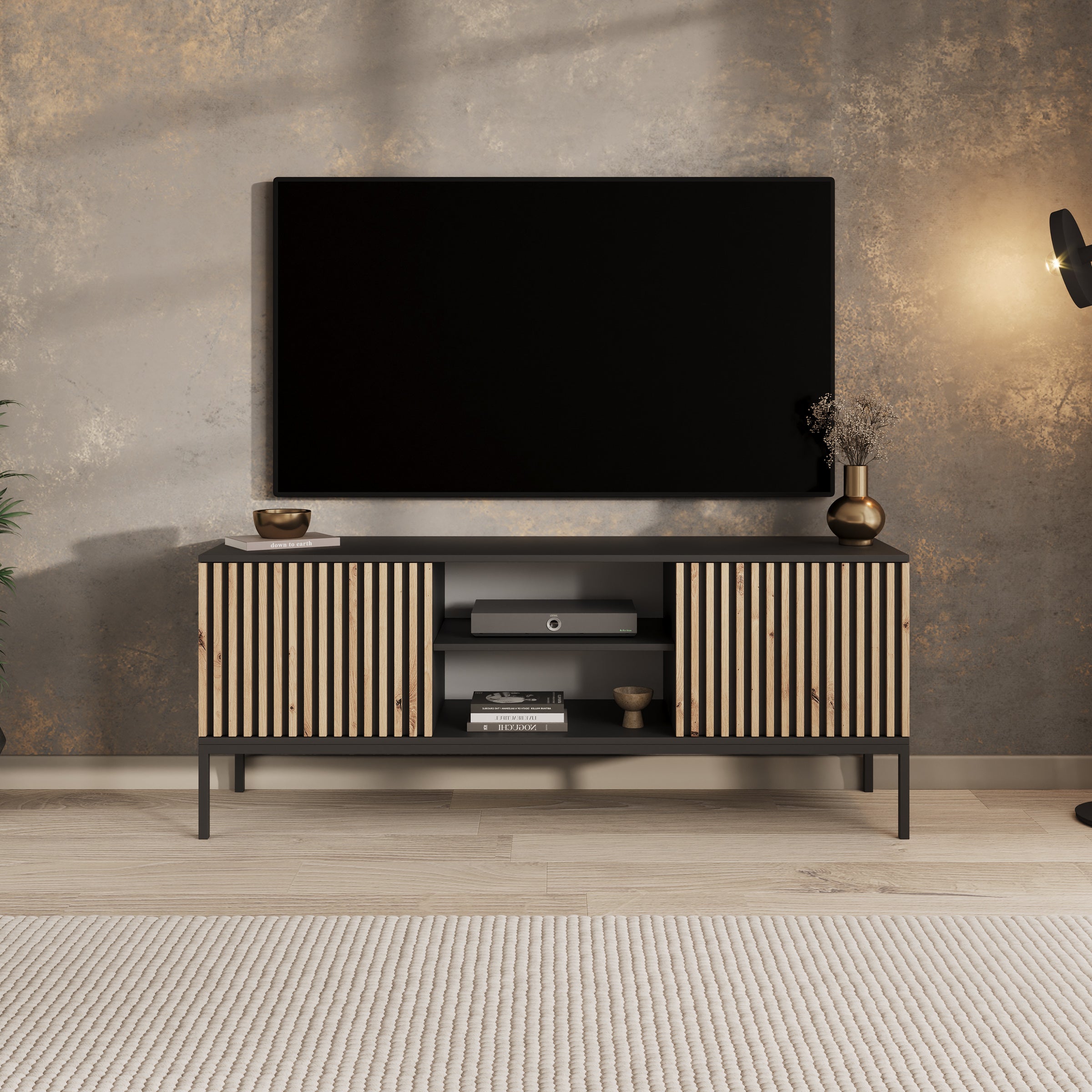 Marbella - TV-Meubel staand - Zwart - 150 cm