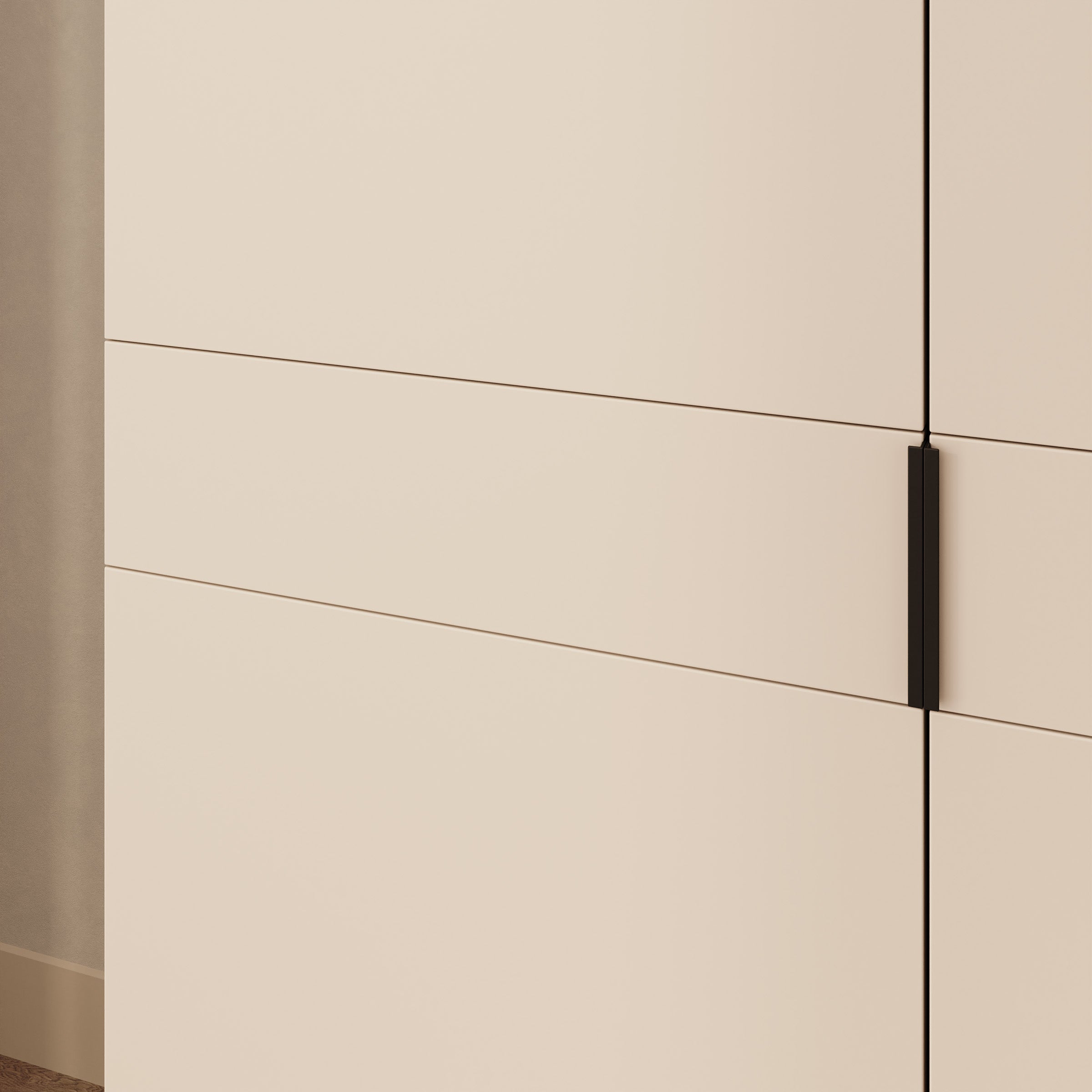 Marchena - Kledingkast 2-deurs - Beige/Walnootpatroon - 100x56x226 cm