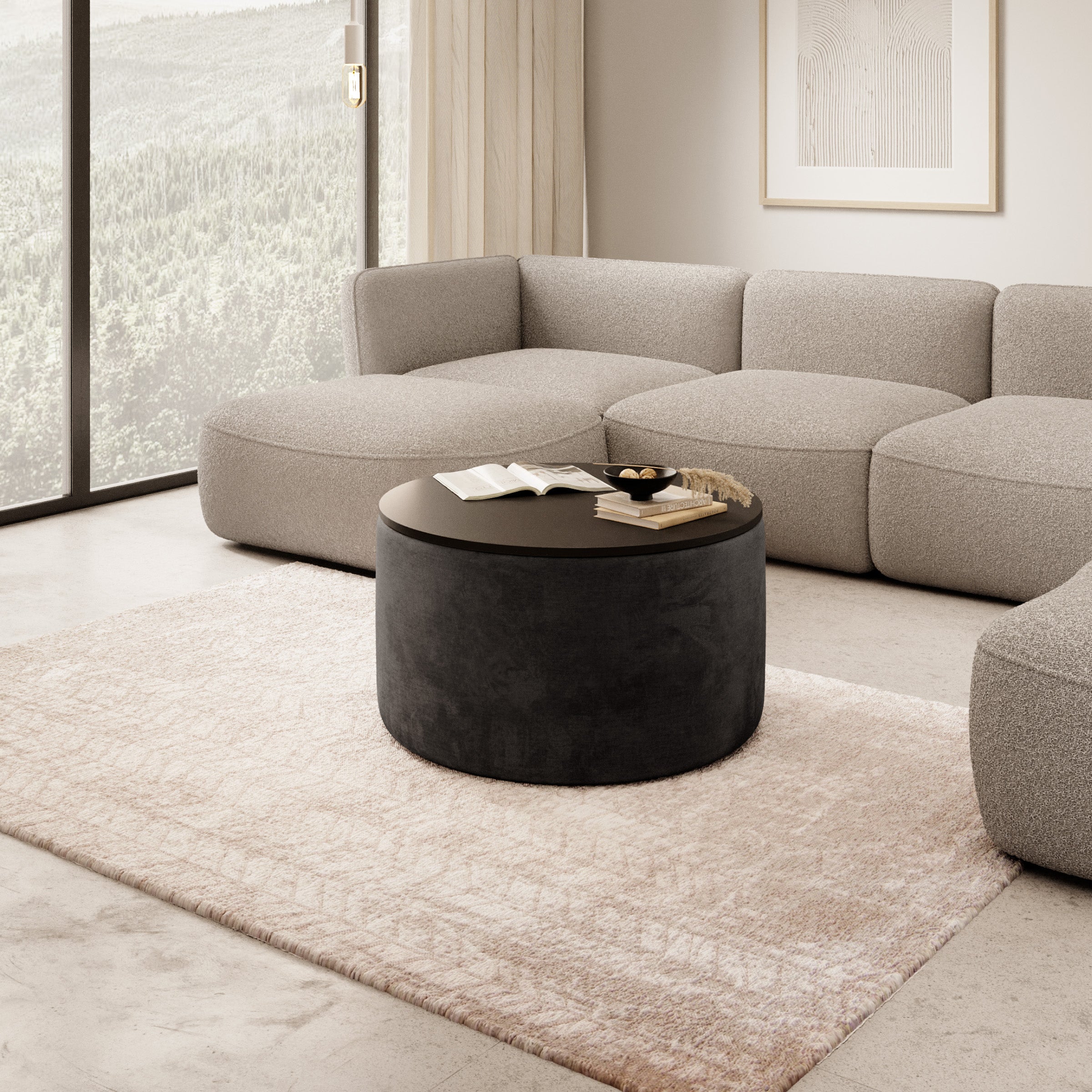 Marcio - Salontafel - Velvet zwart