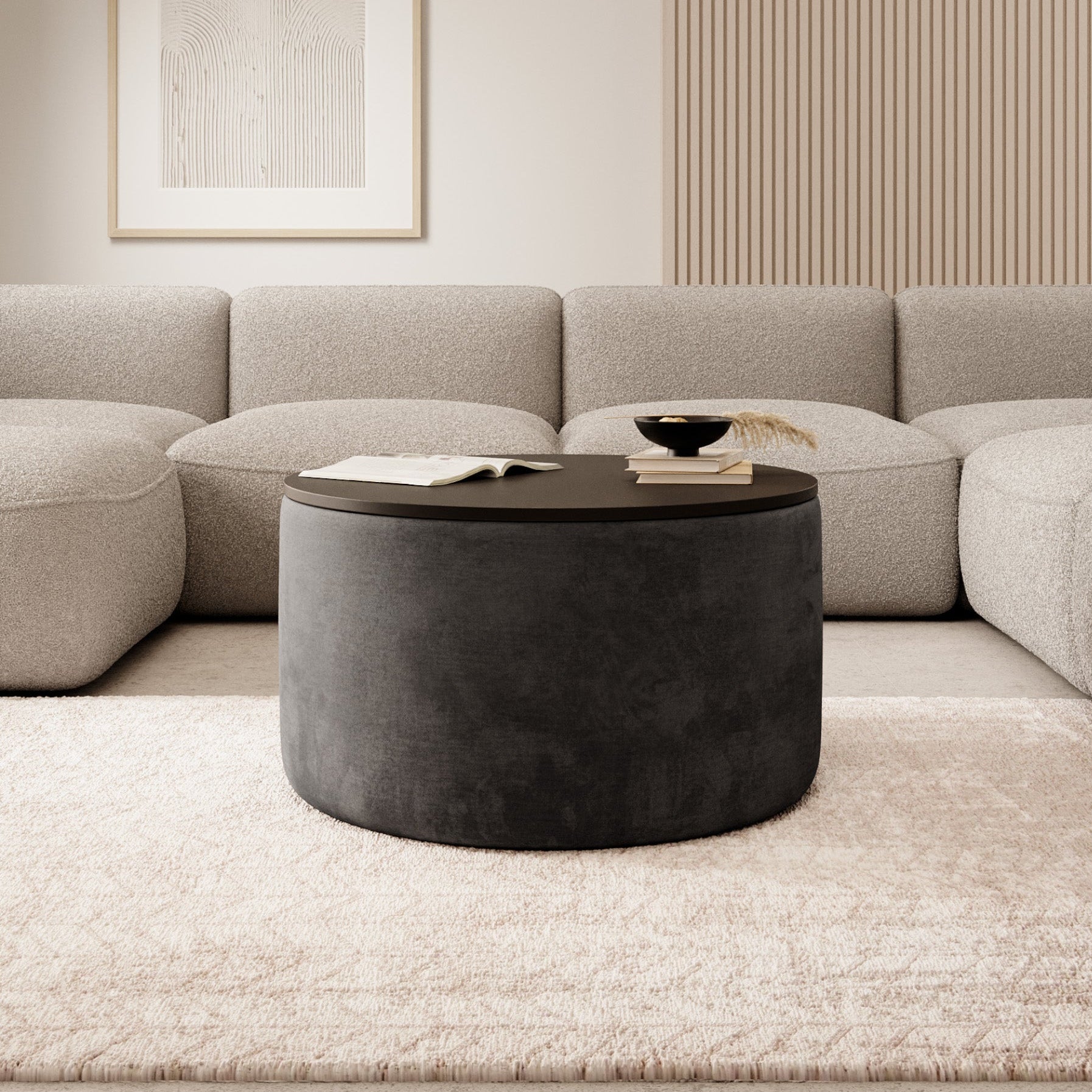 Marcio - Salontafel - Velvet zwart