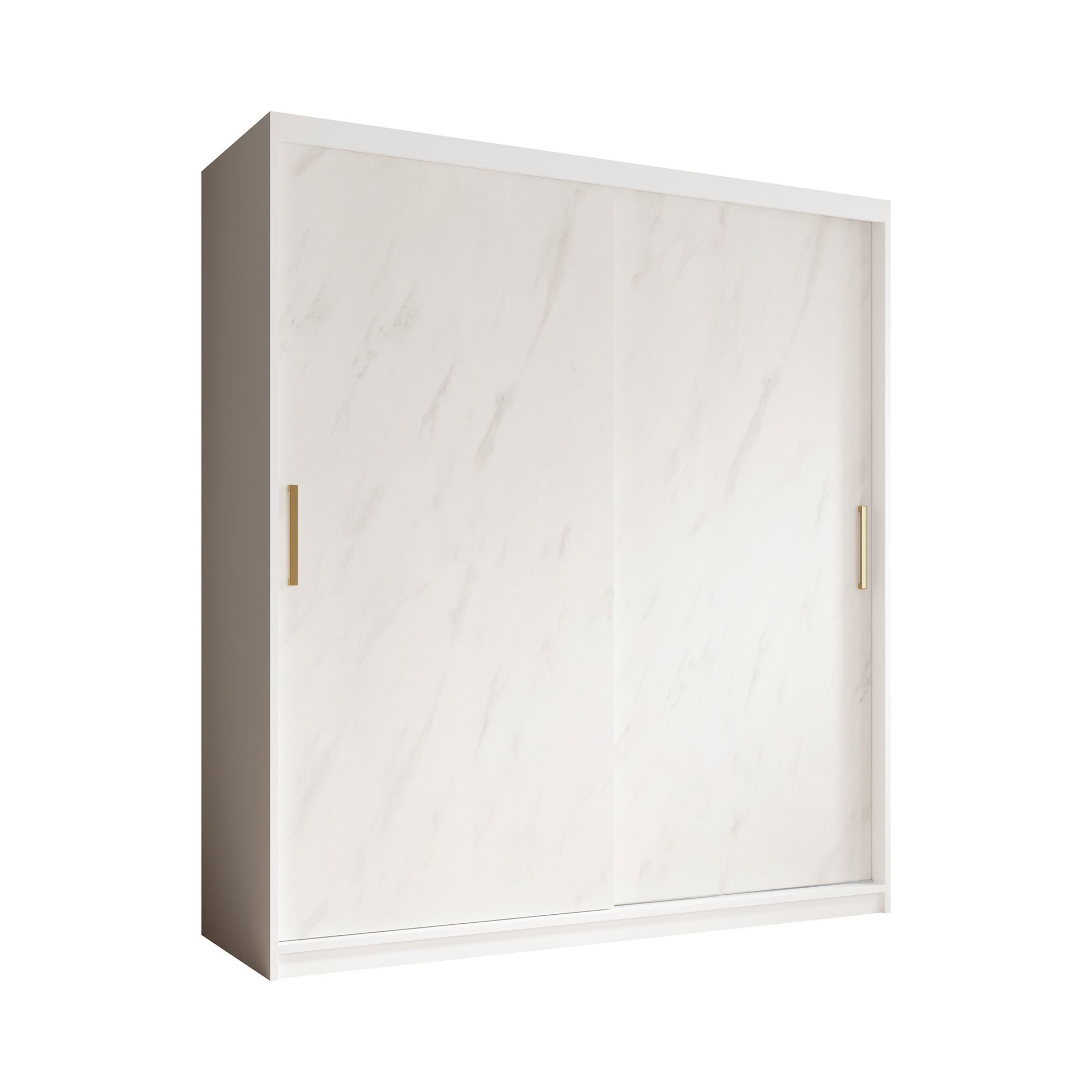 Marmer - Kledinkast met schuifdeuren - Wit  - 180x62x200 cm