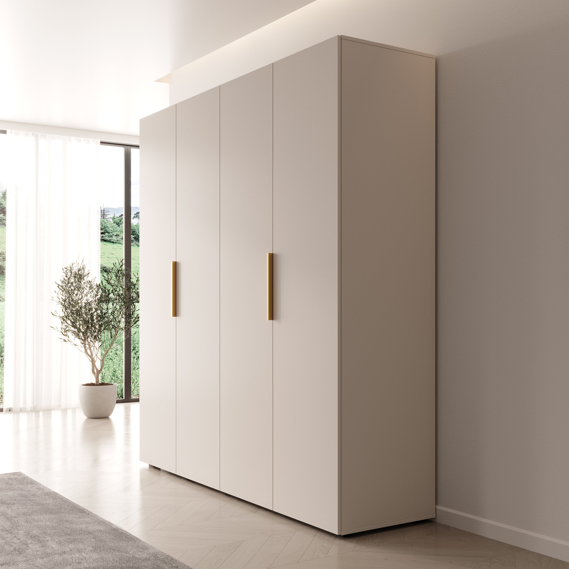 Marquesa - Kledingkast - Beige - 200x50x202 cm