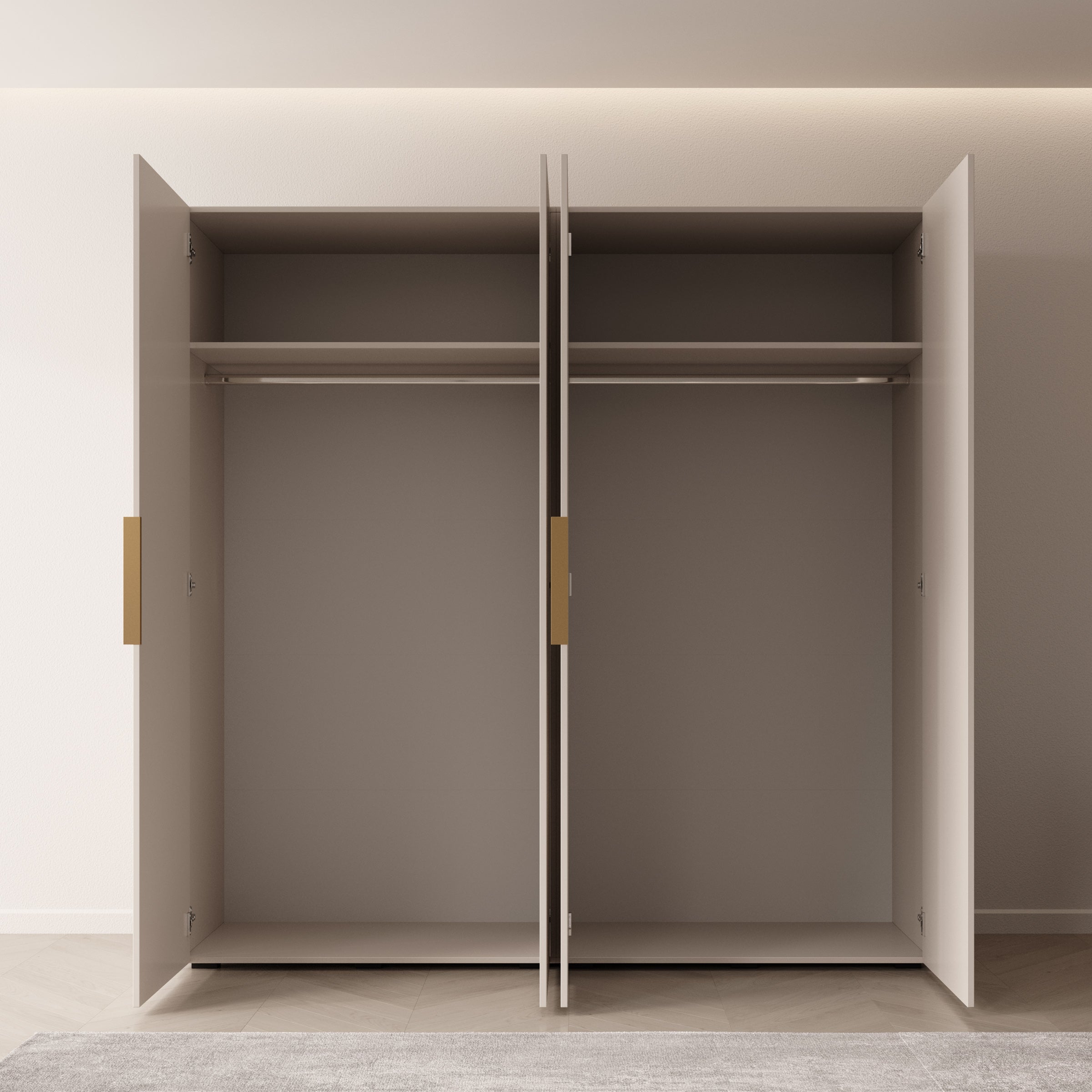 Marquesa - Kledingkast - Beige - 200x50x202 cm