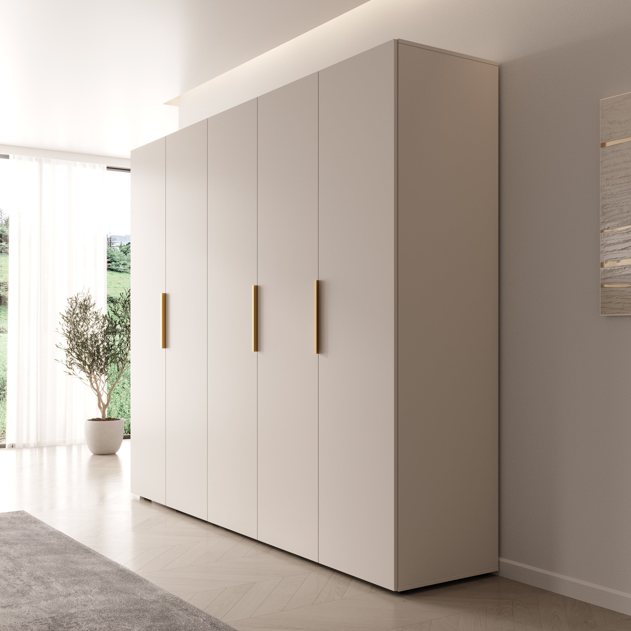 Marquesa - Kledingkast - Beige - 250x50x202 cm