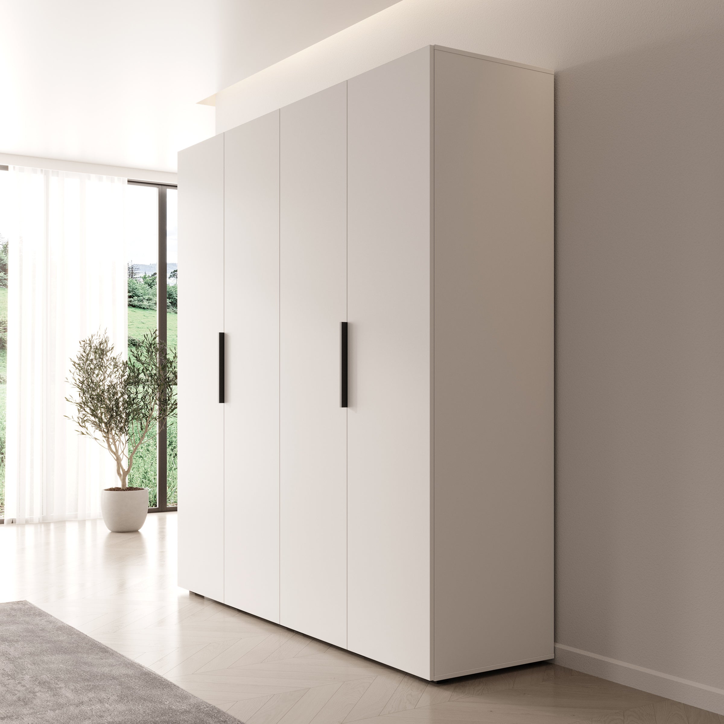 Marquesa - Kledingkast - Wit - 200x50x202 cm