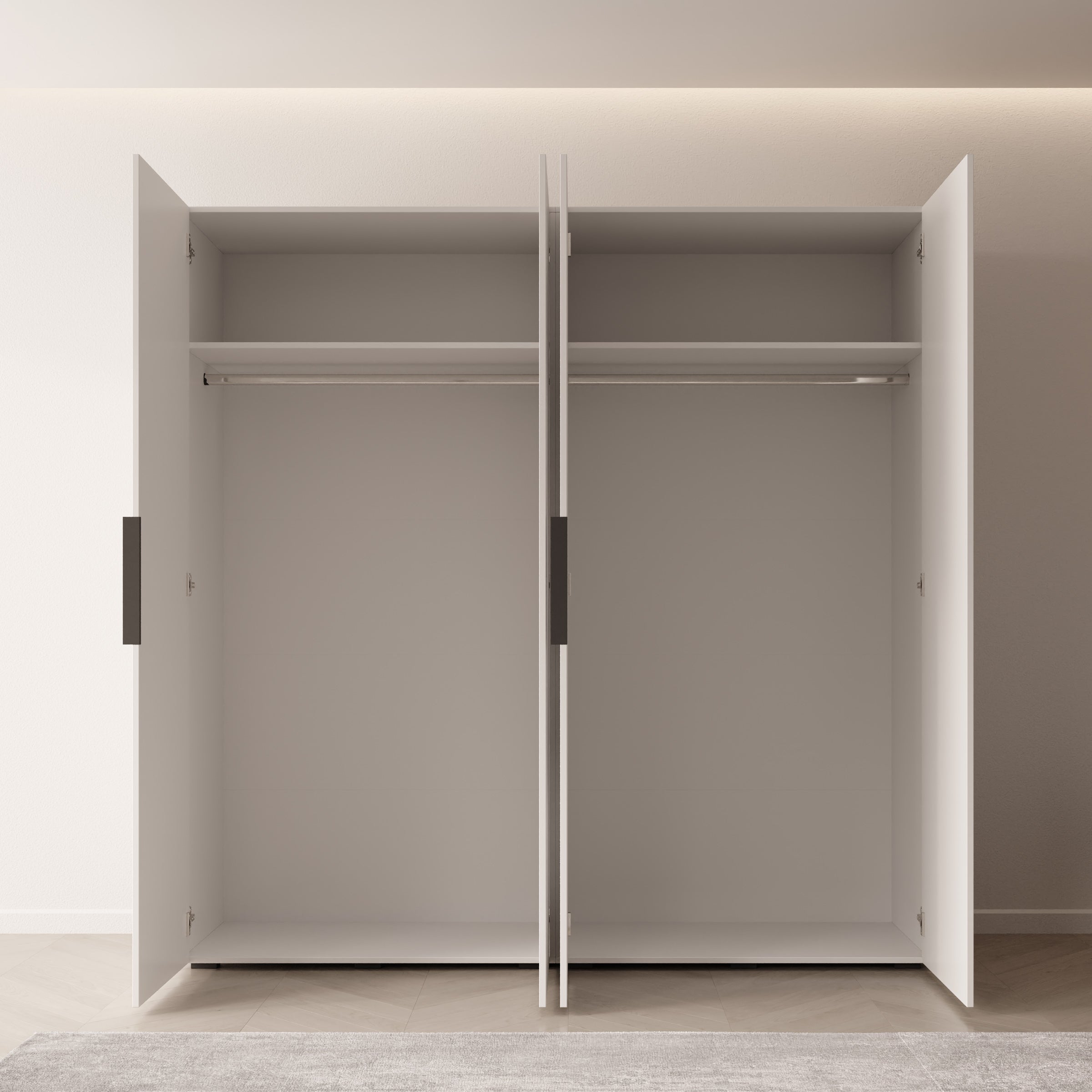 Marquesa - Kledingkast - Wit - 200x50x202 cm