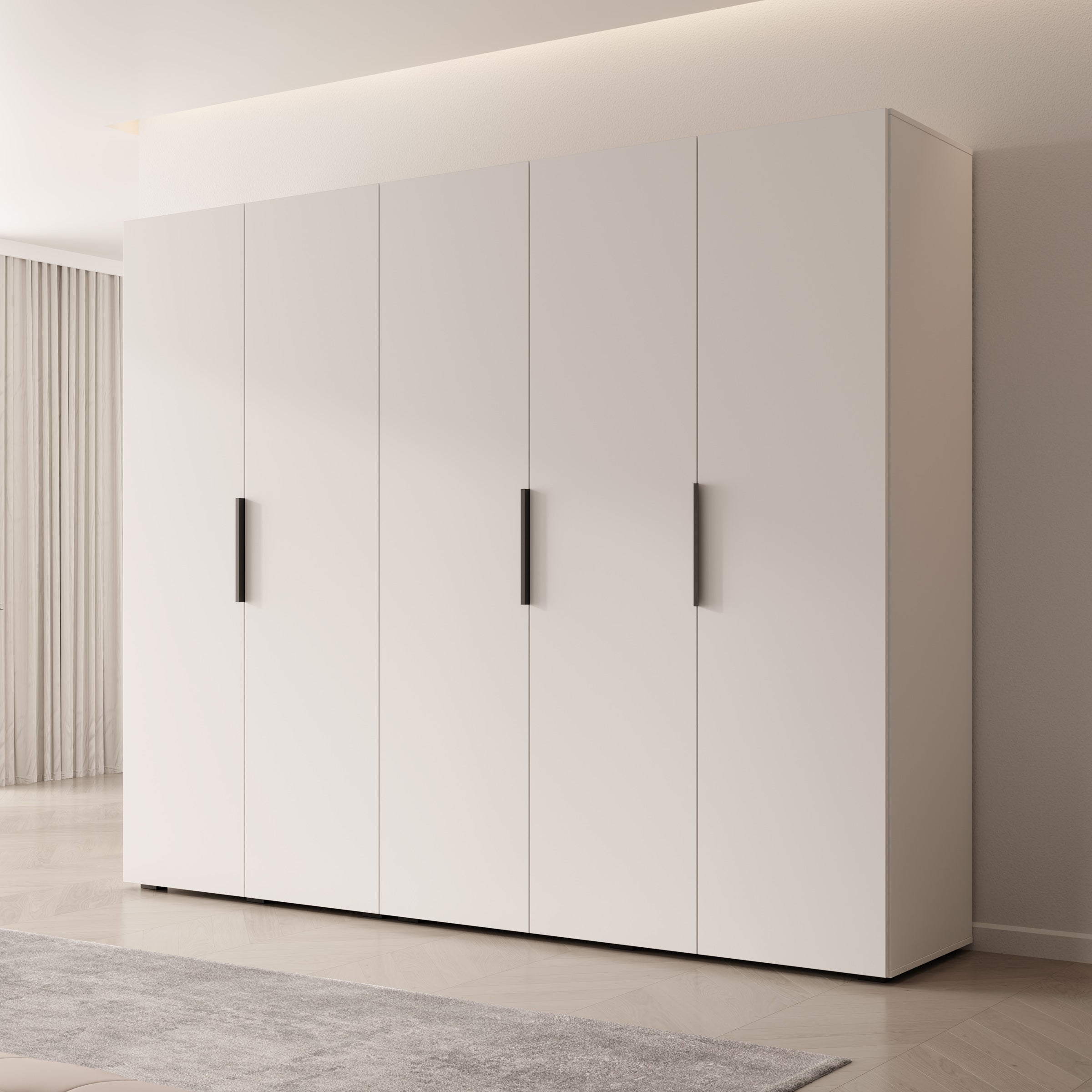 Marquesa - Kledingkast - Wit - 250x50x202 cm