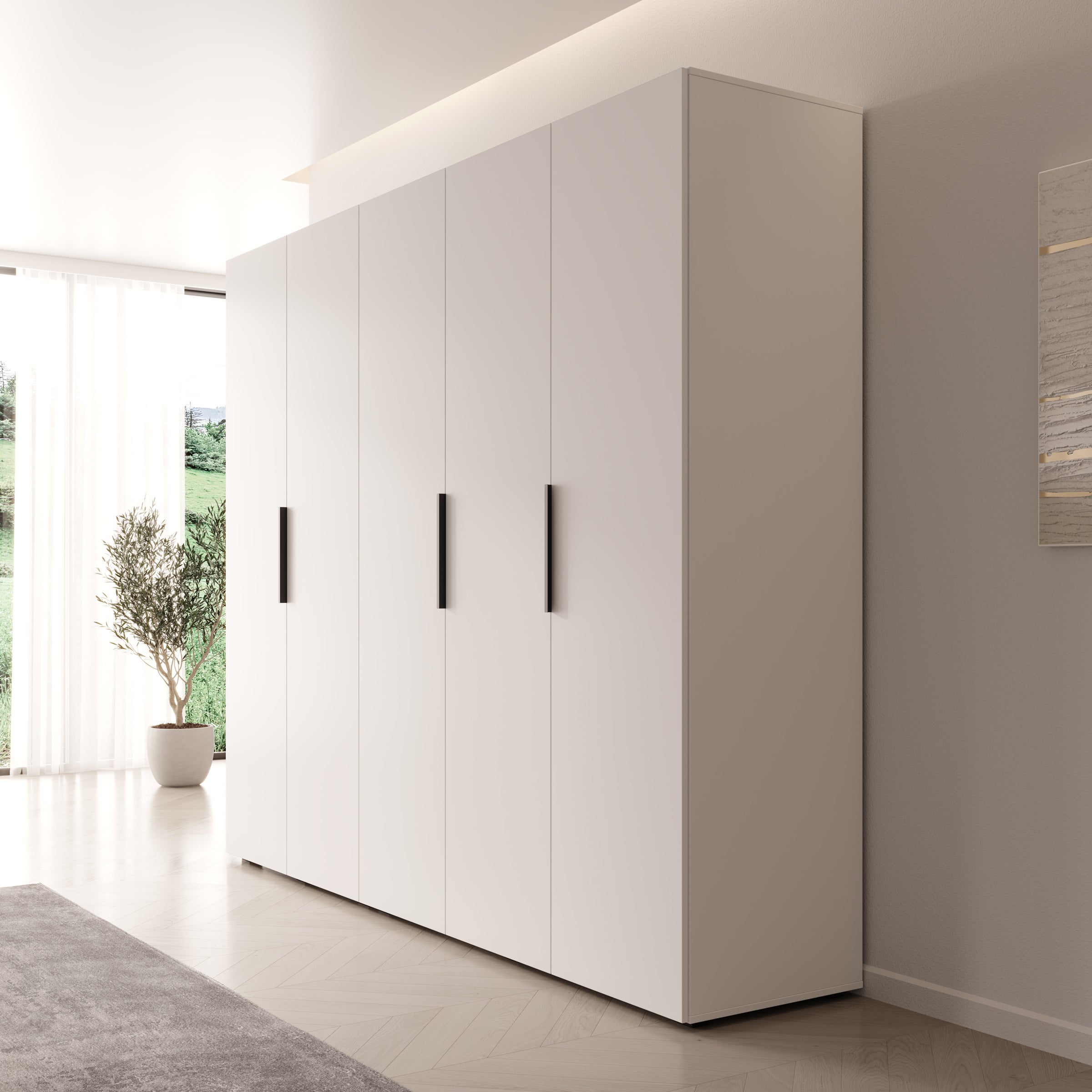 Marquesa - Kledingkast - Wit - 250x50x202 cm