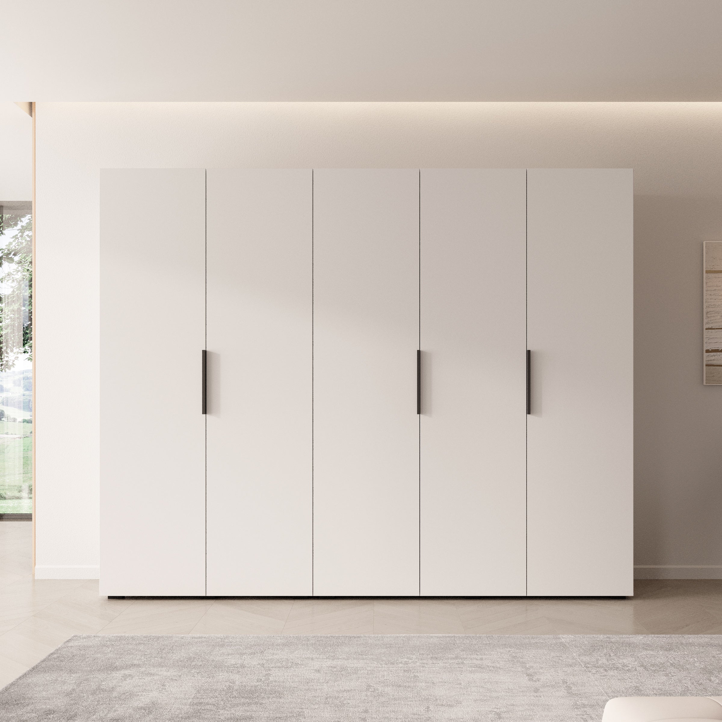 Marquesa - Kledingkast - Wit - 250x50x202 cm