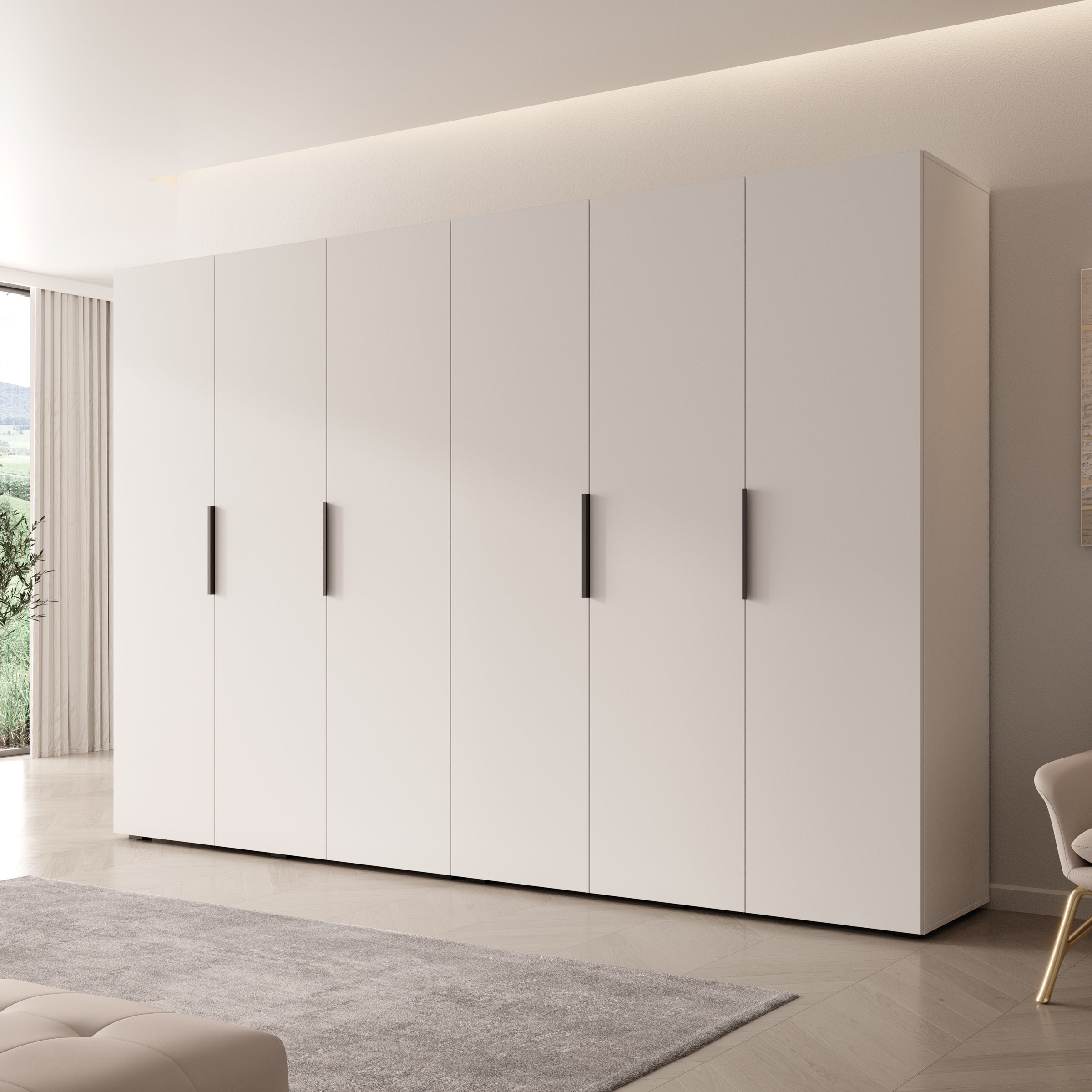 Marquesa - Kledingkast - Wit - 300x50x202 cm