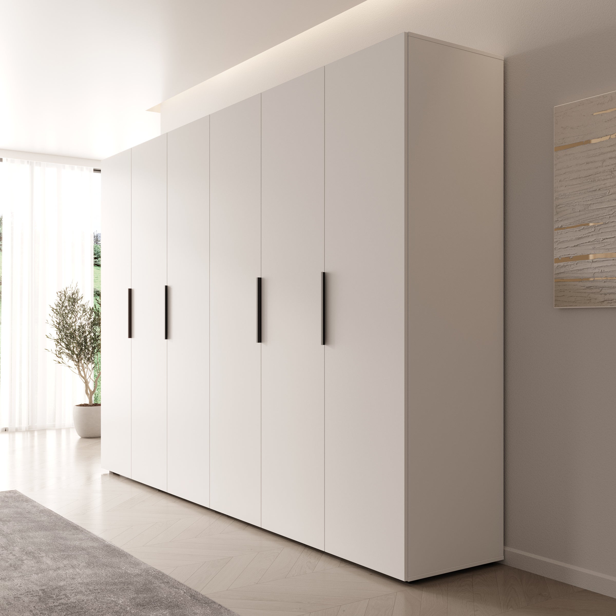 Marquesa - Kledingkast - Wit - 300x50x202 cm
