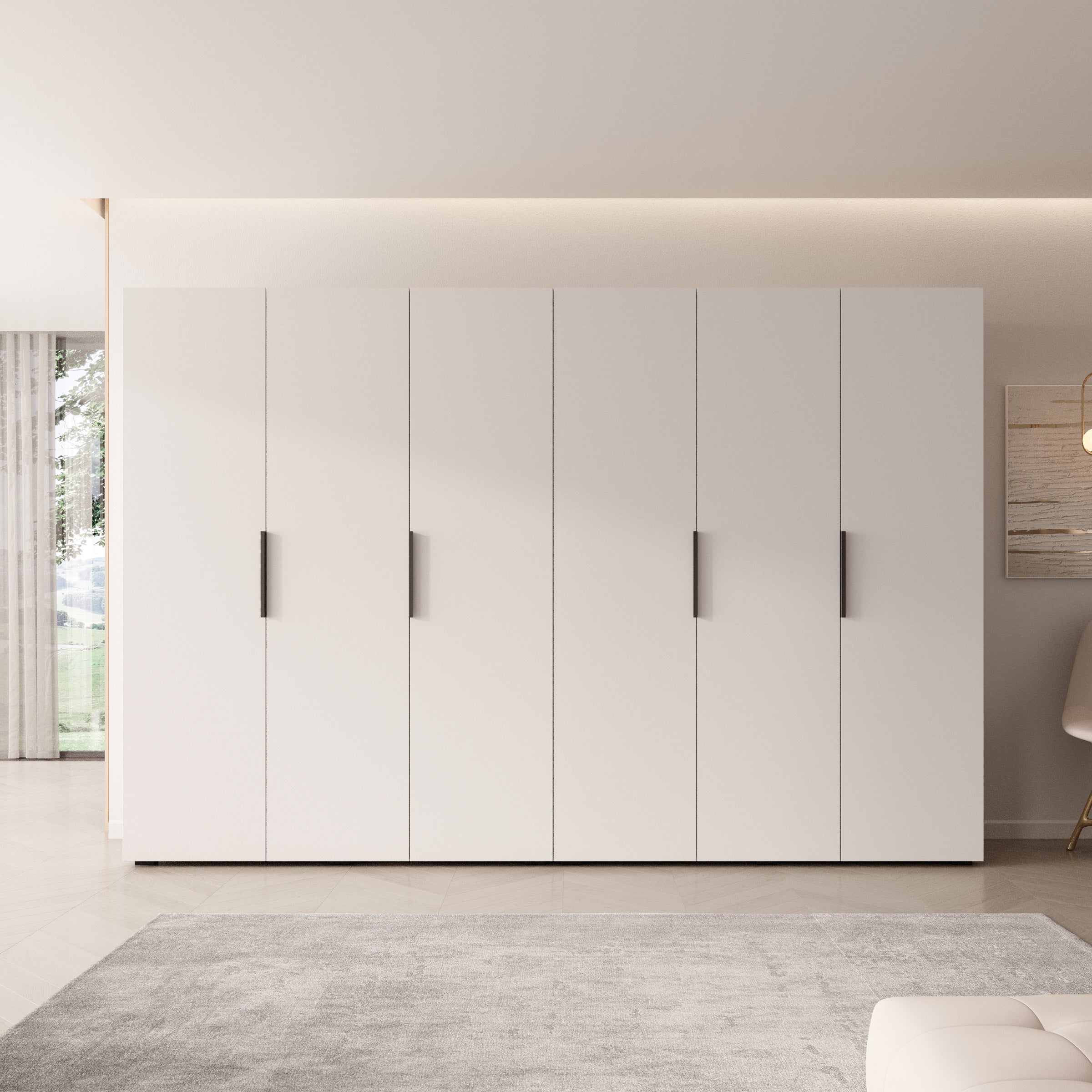 Marquesa - Kledingkast - Wit - 300x50x202 cm